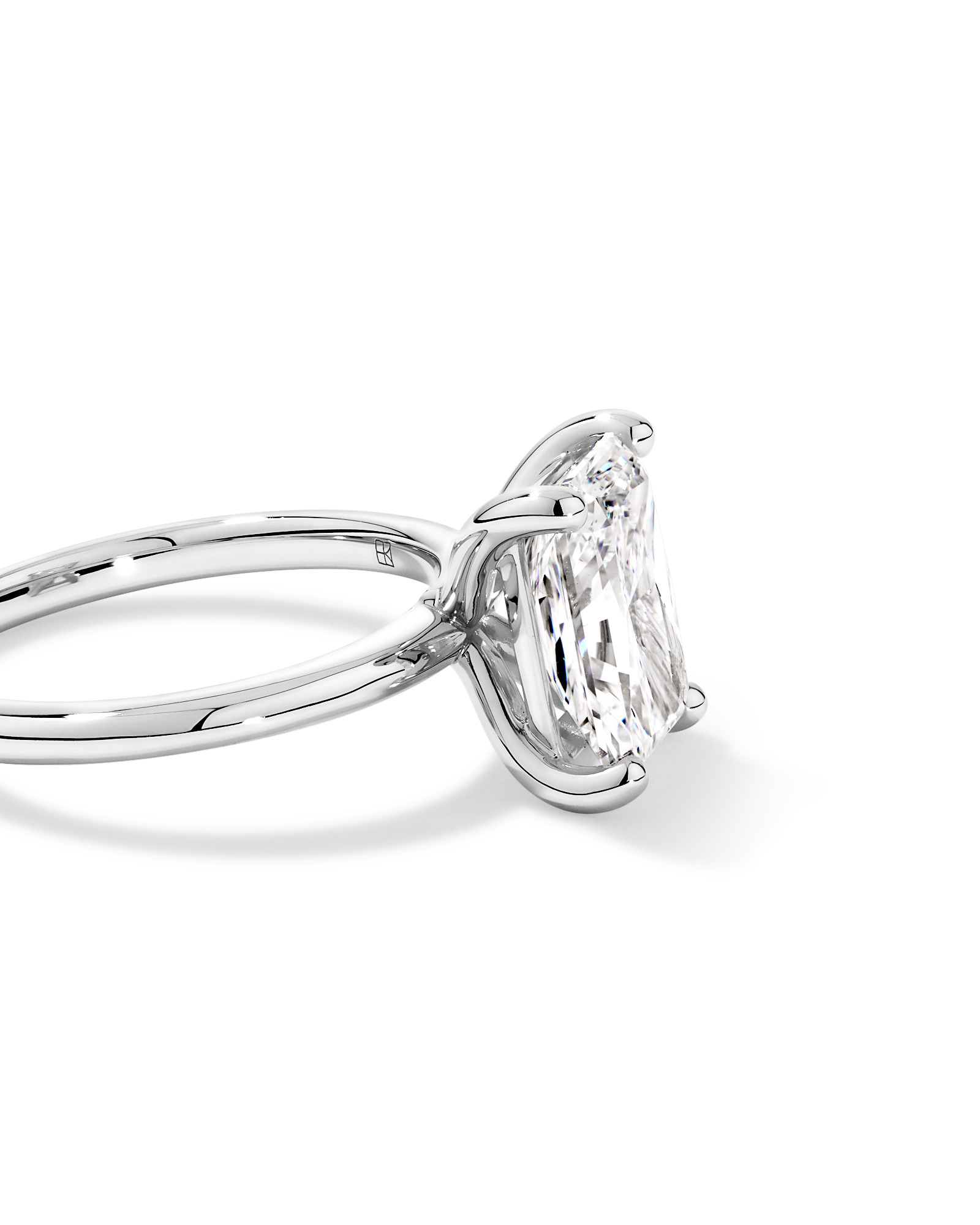 3.00 Carat TW Radiant Cut Laboratory-Grown Diamond Solitaire Engagement Ring Platinum