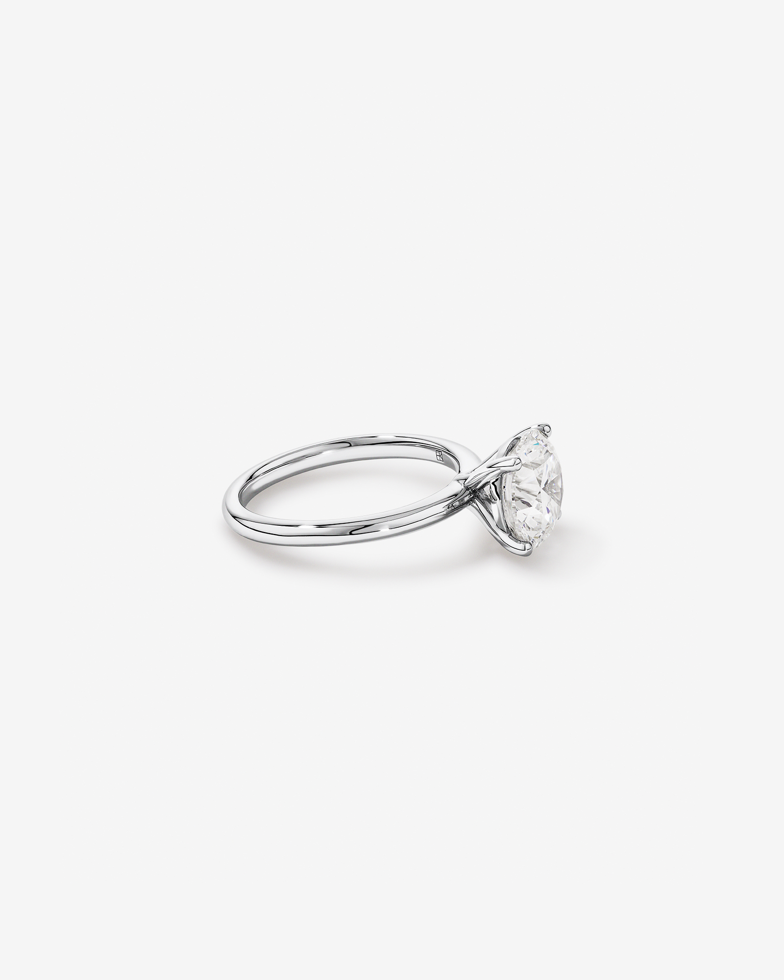 3.00 Carat TW Round Brilliant Laboratory-Grown Diamond Solitaire Engagement Ring in Platinum