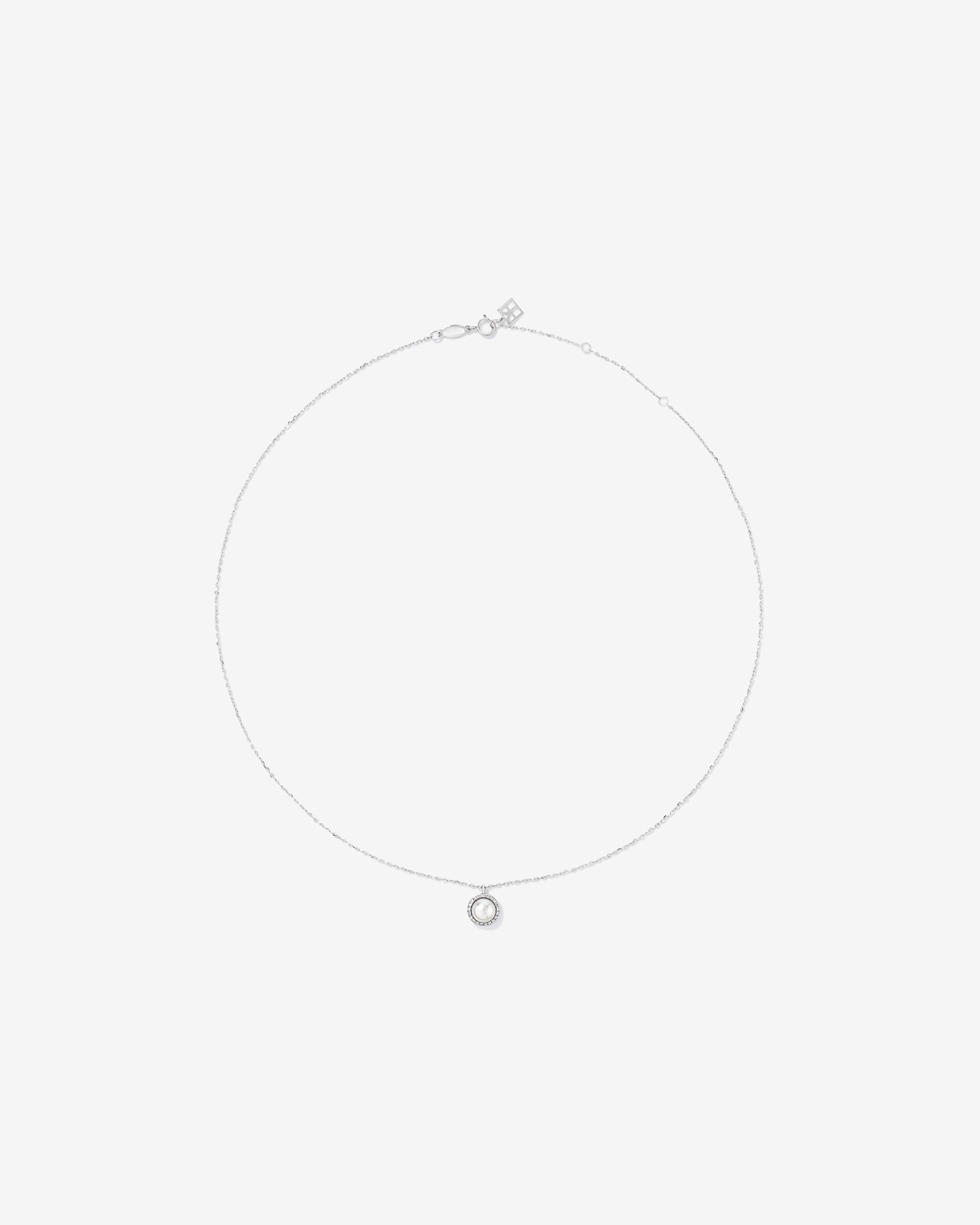 Cultured Freshwater Pearl & 0.13TW of Diamond Necklace and Earring Gift Set in Sterling Silver