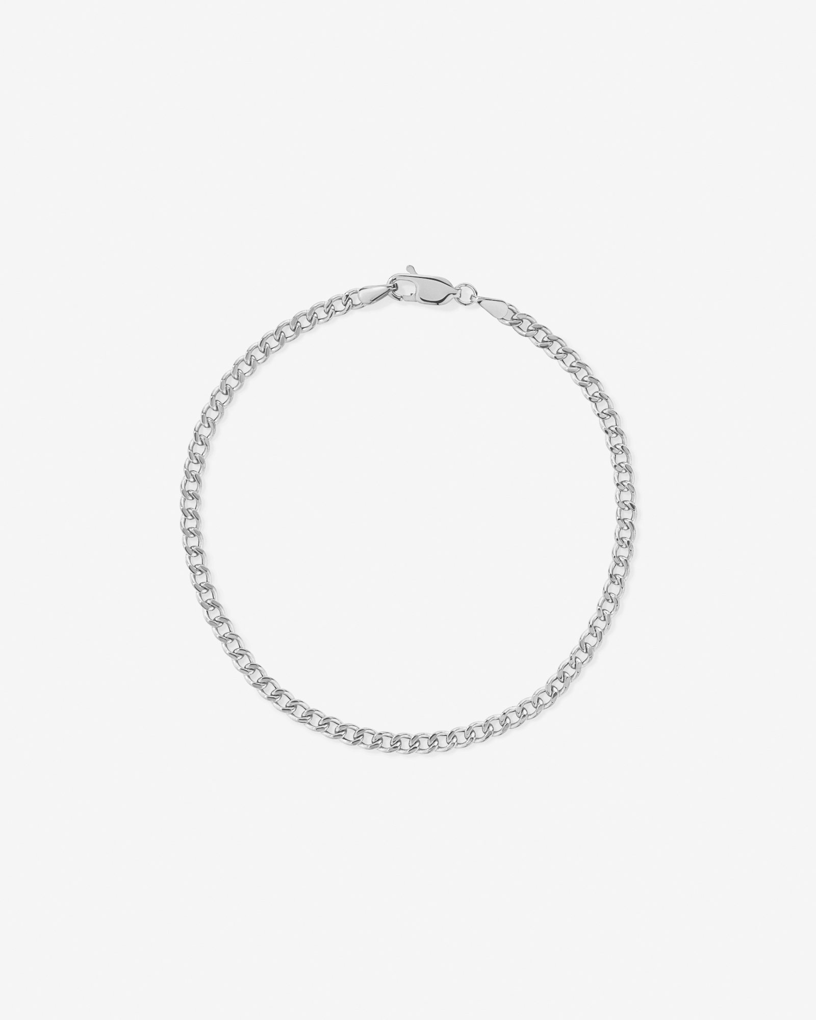 17cm (20") 2.95mm Width Semi Solid Diamond Cut Curb Bracelet in 10kt Gold