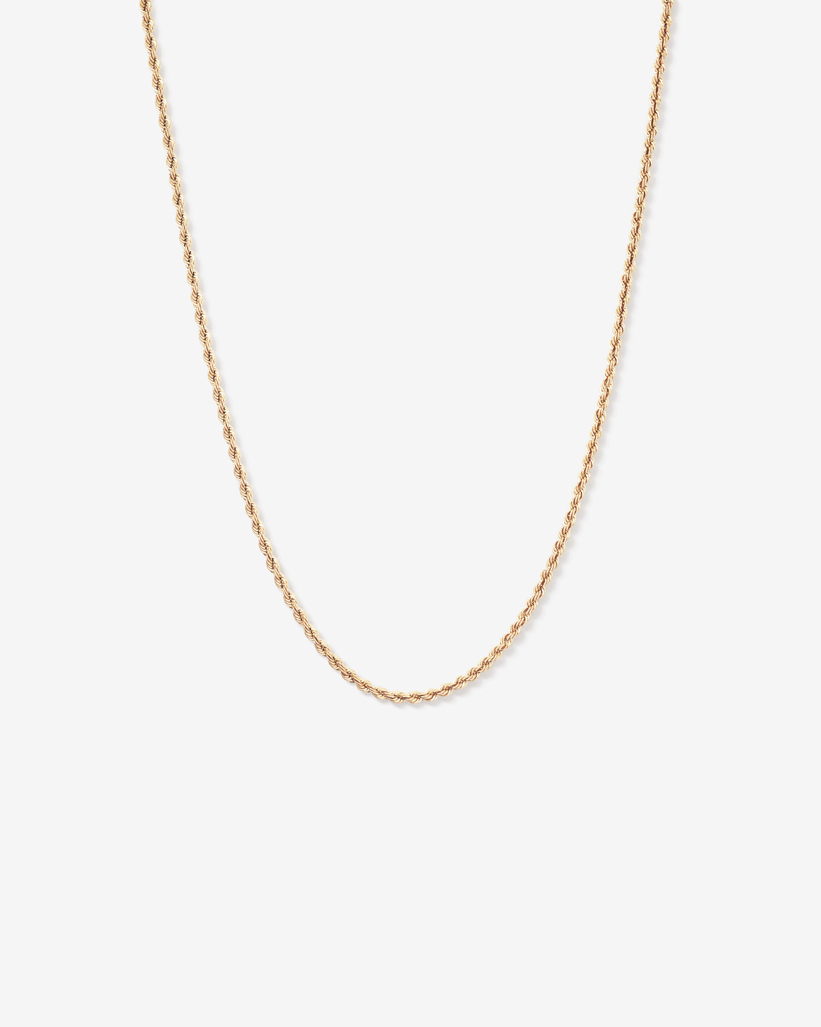 50cm (20") 3.3mm Width Hollow Rope Chain in 10kt Yellow Gold