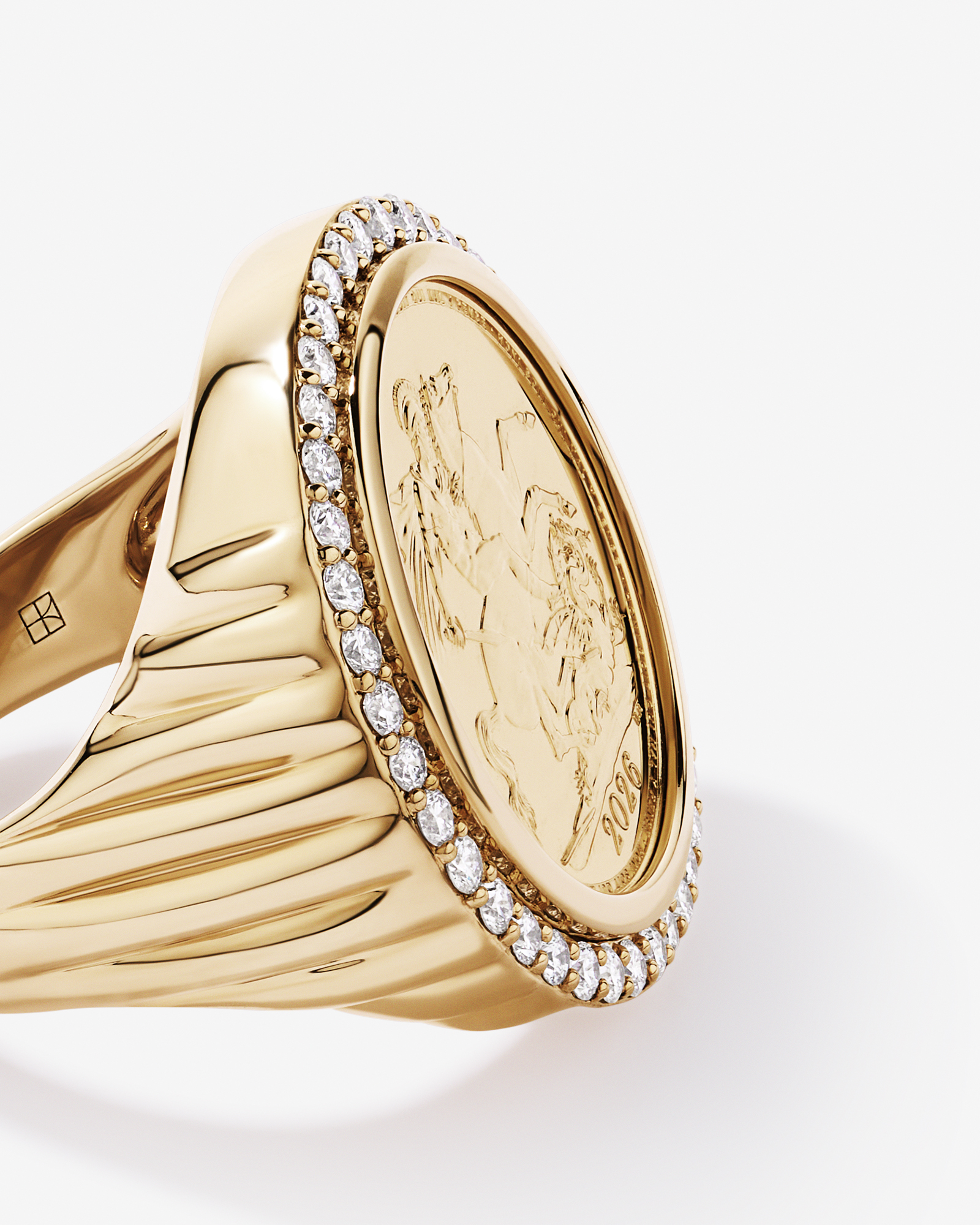 1.00TW Diamond Sovereign Ring 10kt Gold