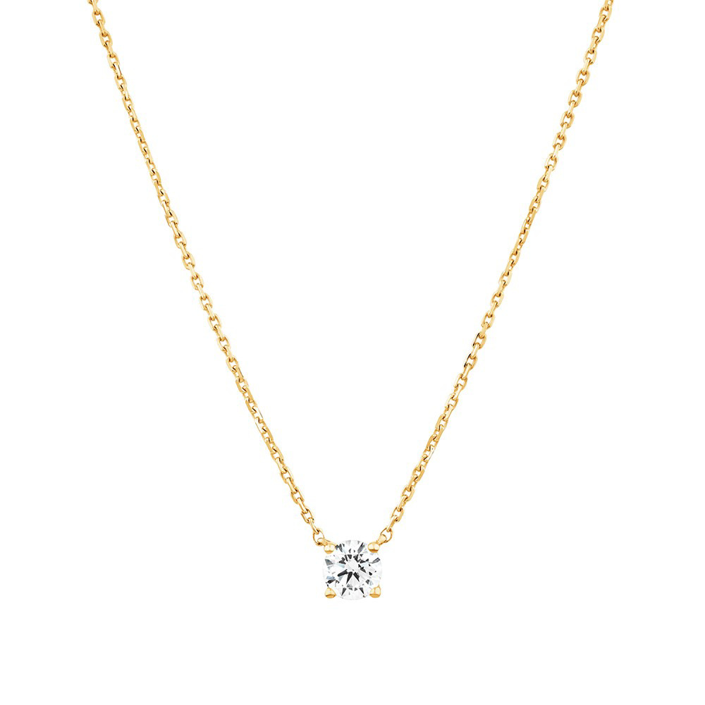 Boucles d’oreilles et pendentif en diamants cultivés en laboratoire TW de 0,60 carat sertis en or jaune 10 carats