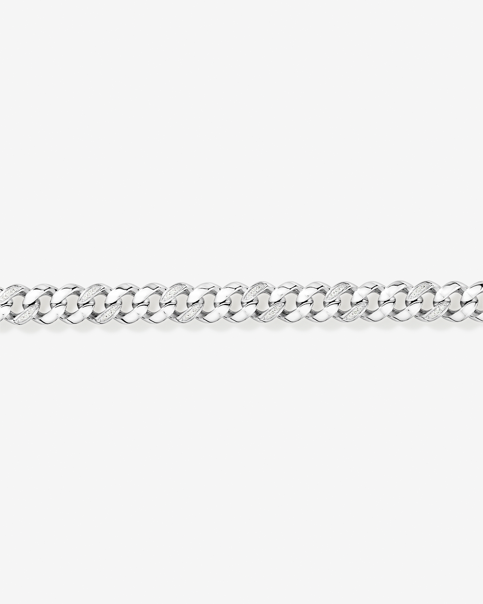 21cm 0.40 Carat TW Lab Diamond Curb Bracelet in Sterling Silver