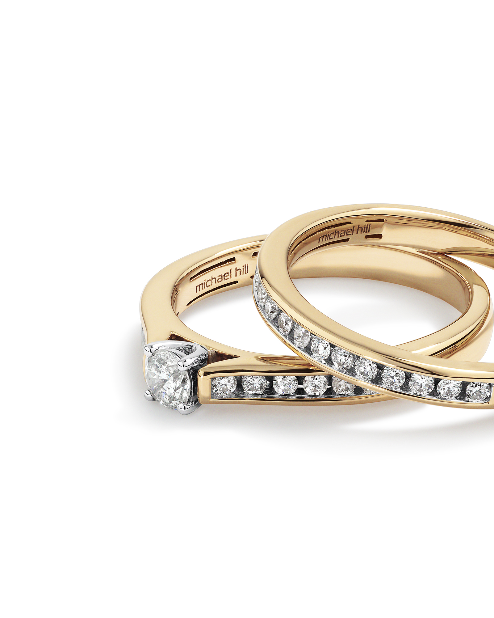 Bridal Set with 0.50 Carat TW of Diamonds in 14kt Yellow & White Gold