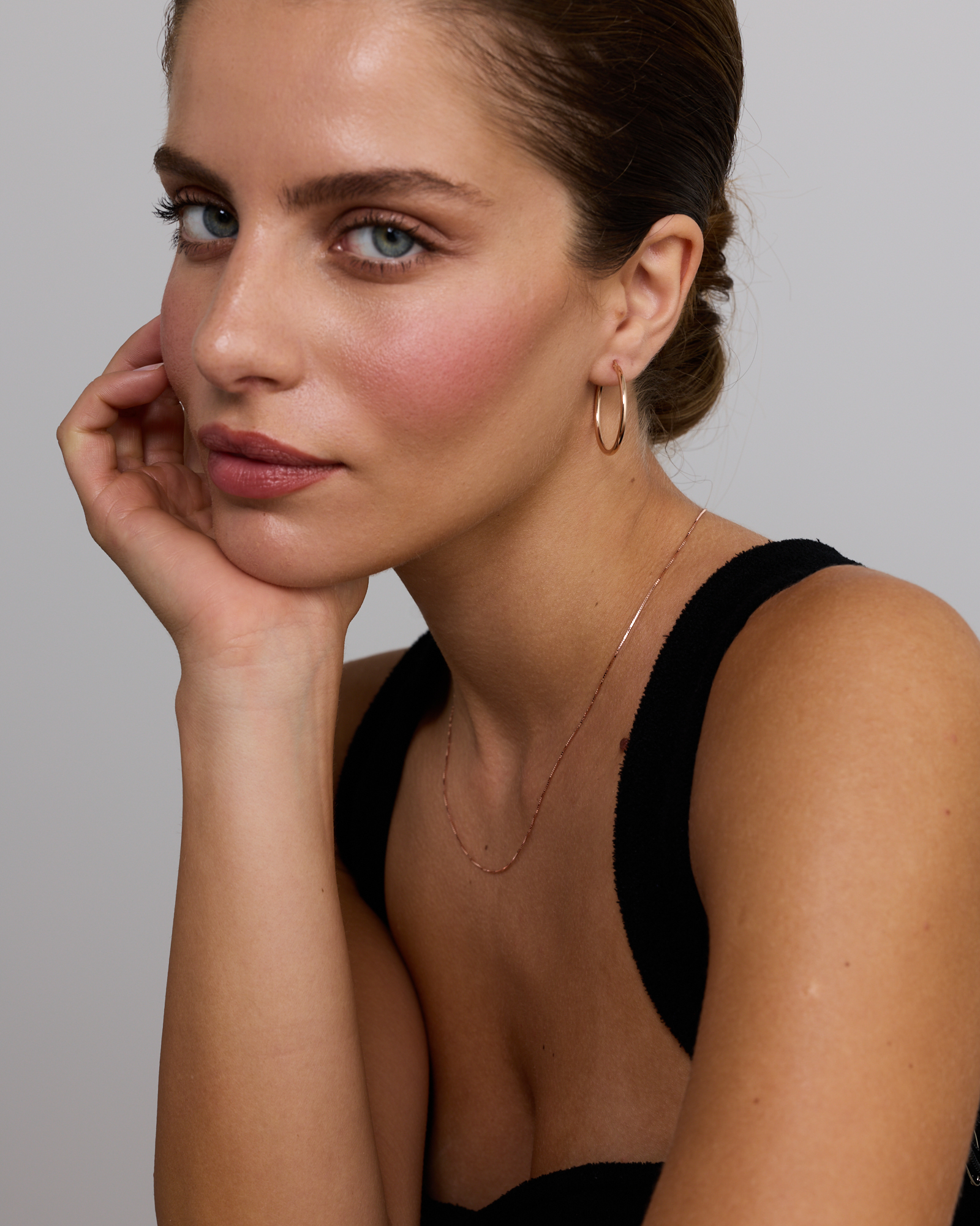 25mm Hoop Earrings in 10kt Rose Gold
