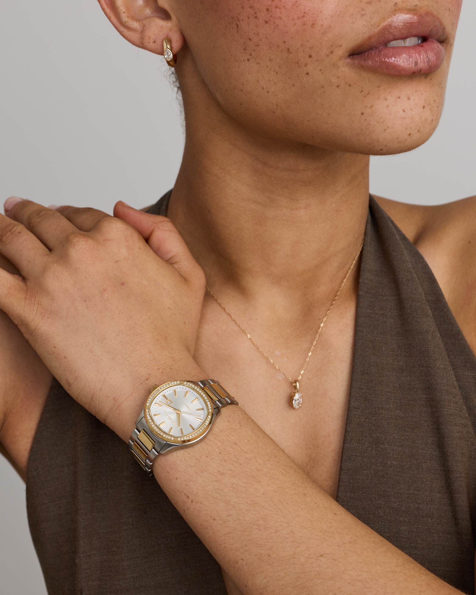 Women's Two-Tone Watch with 0.40 Carat TW of Diamonds in Gold Tone Stainless Steel