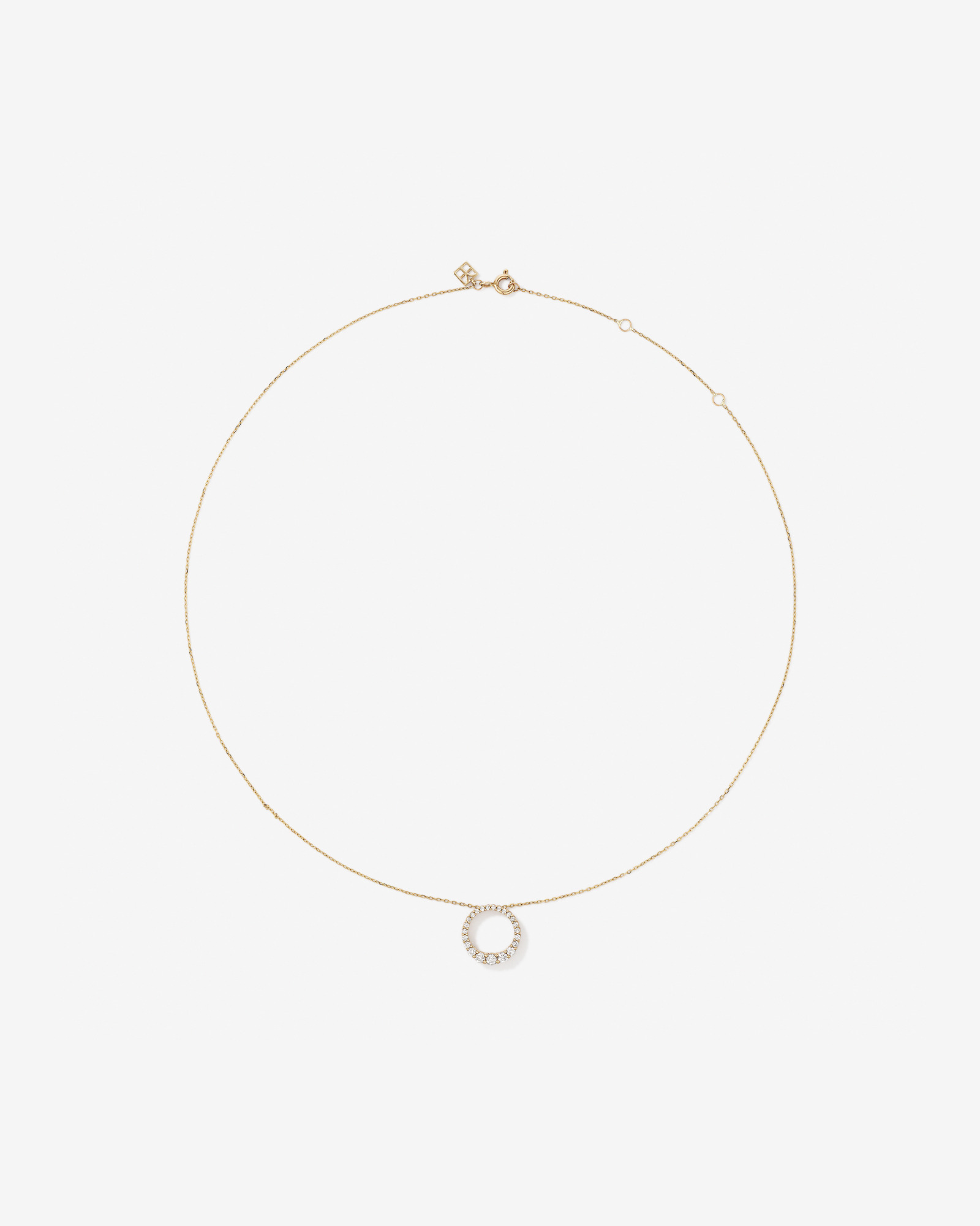 Collier de cercle gradué en diamants TW de 0,38 carat en or jaune 10 carats