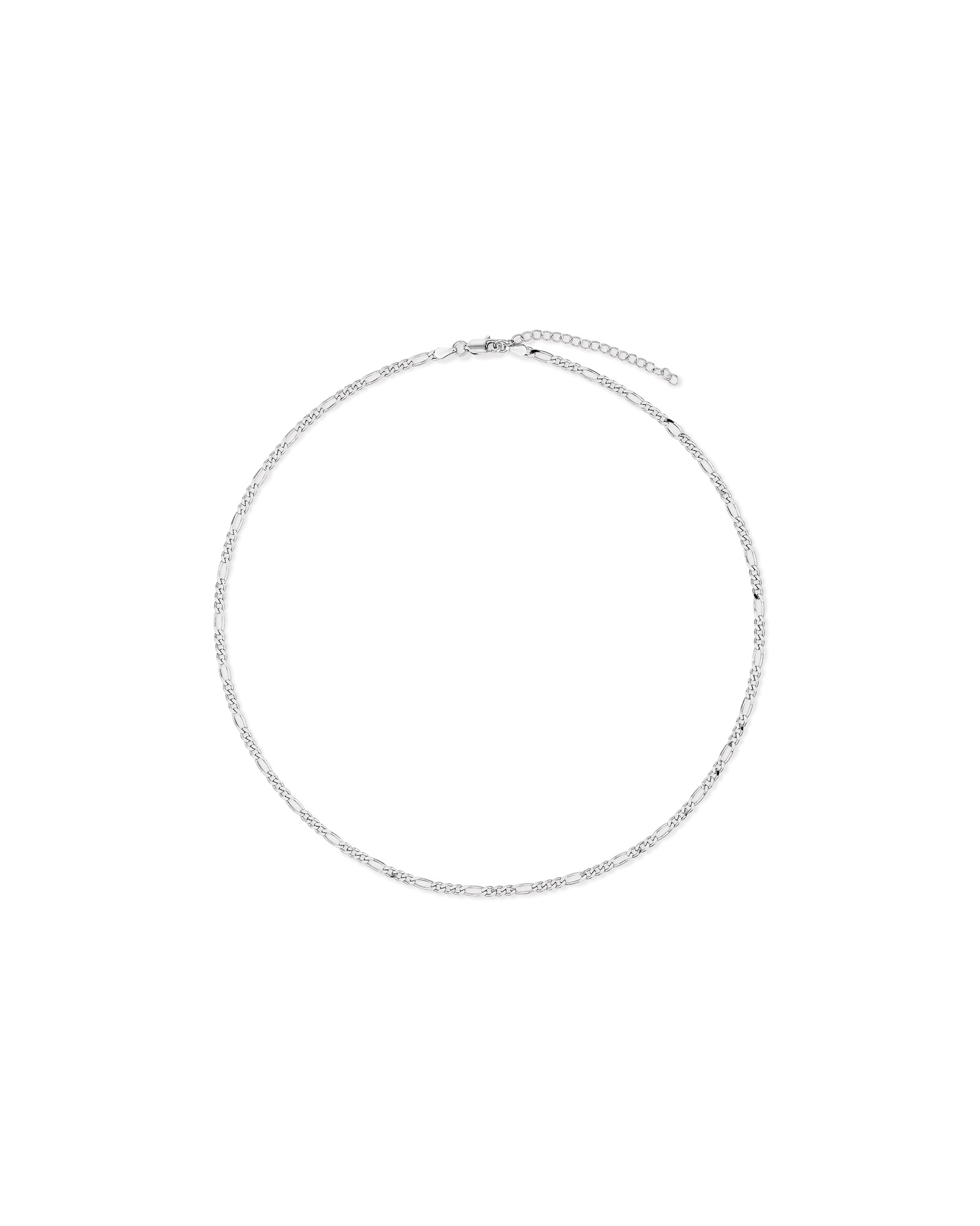 50cm (20") 2.7mm Width Figaro Chain Necklace in Sterling Silver