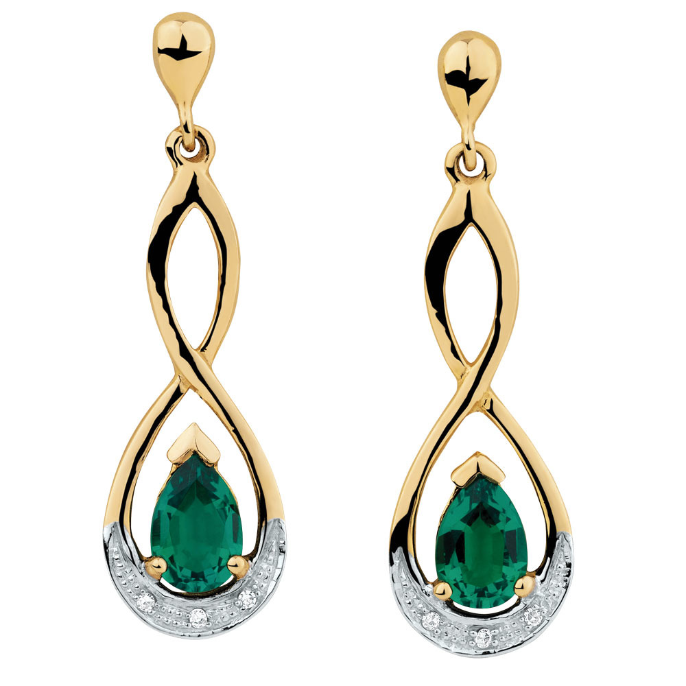 Michael Hill Emerald Earrings 2024 www.alhudapk