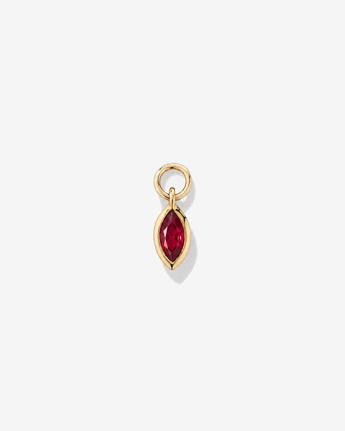 Breloque d'oreille Rubis en or jaune 10 ct