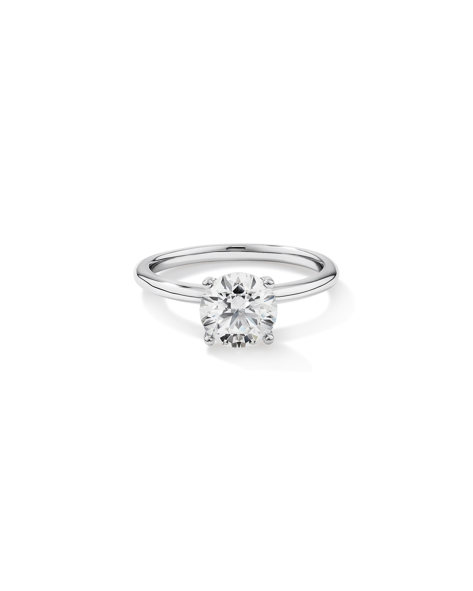 1.50 Carat TW Round Brilliant Laboratory-Grown Diamond Solitaire Engagement Ring 14kt White Gold