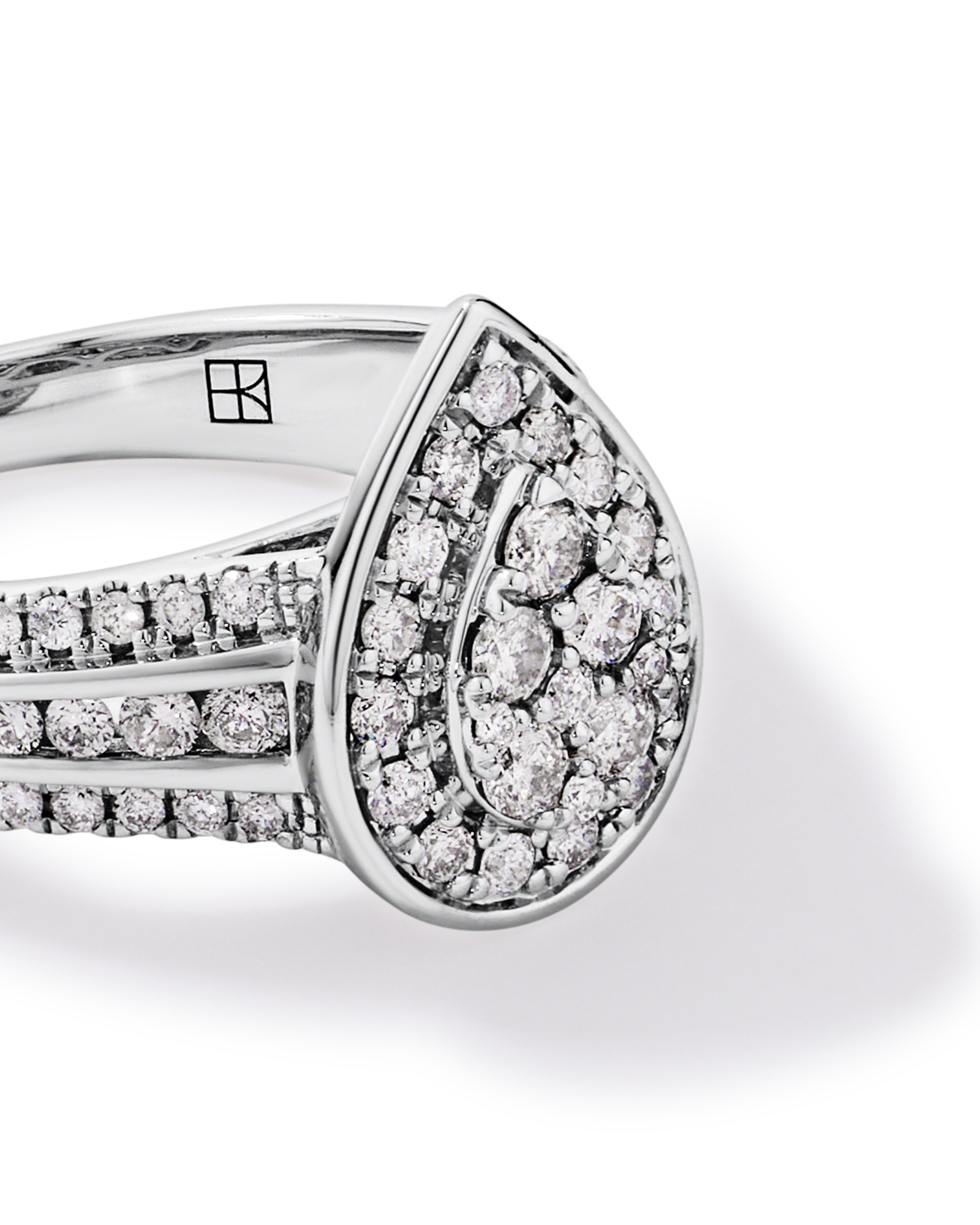 Carat TW Pear-Shaped Diamond Cluster Ring Sterling Silver