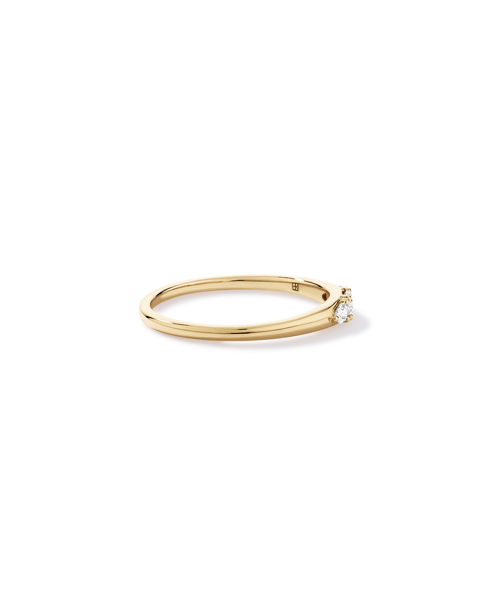 Carat TW Laboratory-Grown Diamond Stacker Ring 10kt Yellow Gold