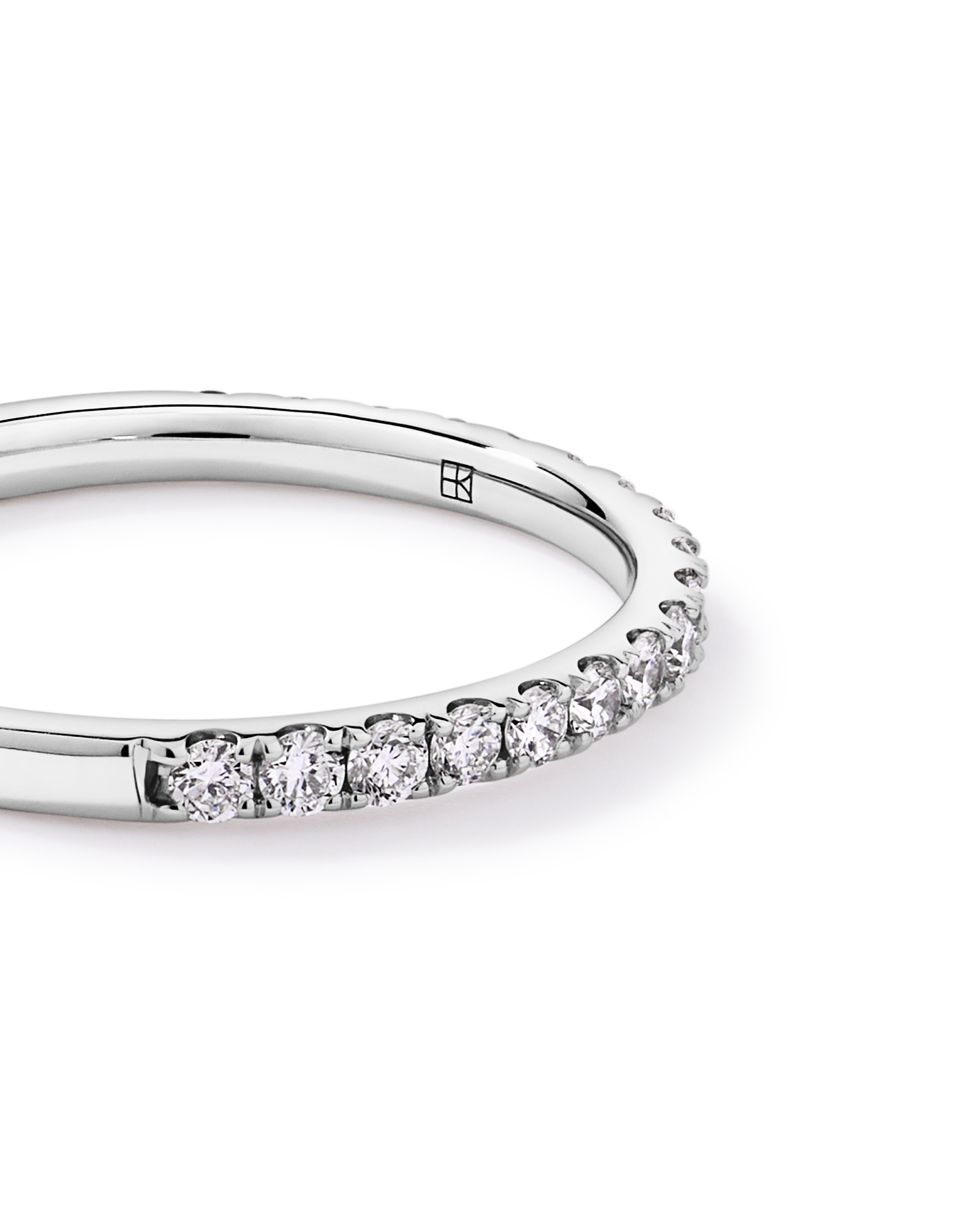 0.34TW Round Brilliant Laboratory-Grown Diamond Wedding Band 14kt White Gold