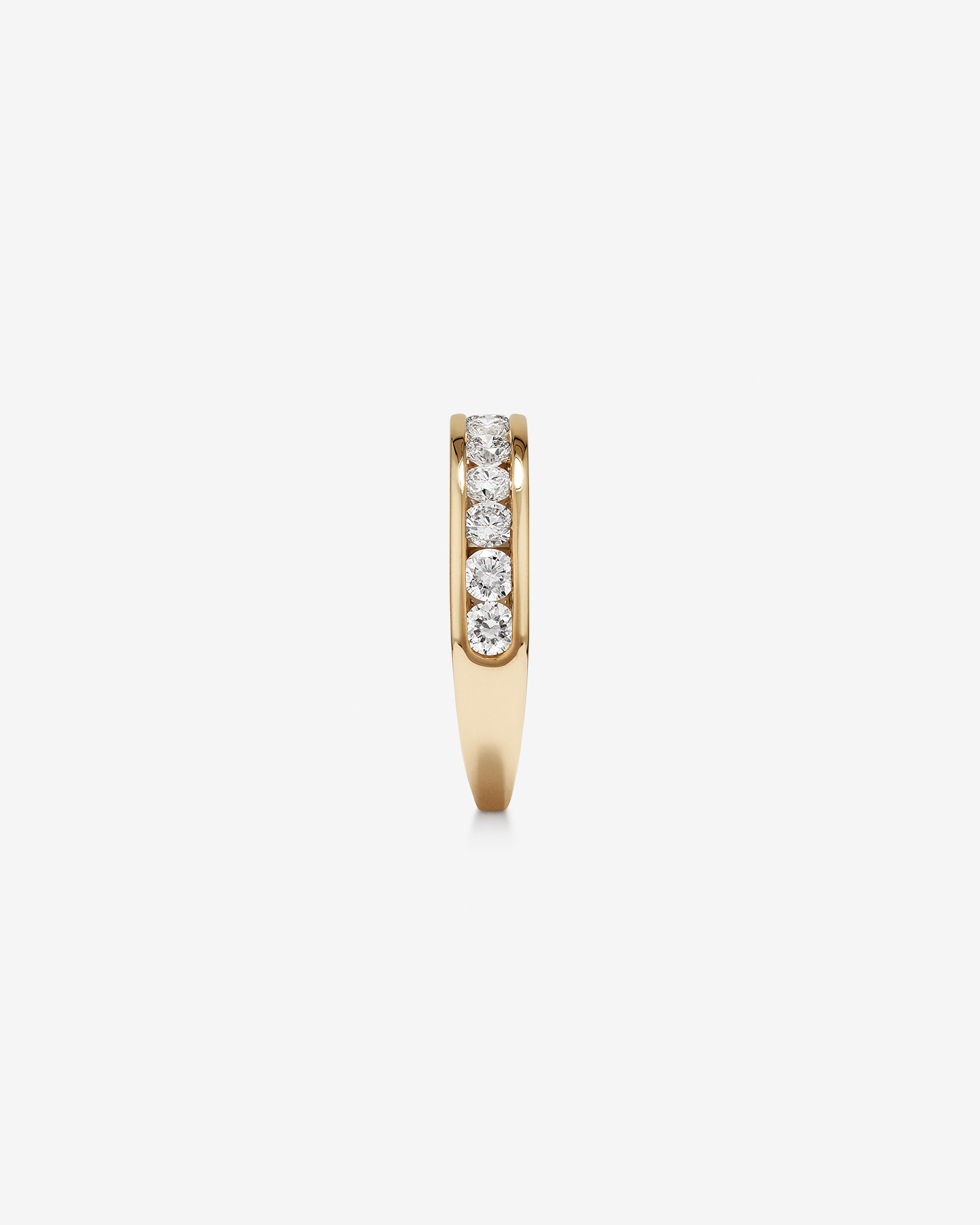 1.00 Carat TW Channel Set Round Brilliant Laboratory-Grown Diamond Wedding Ring 14kt Yellow Gold