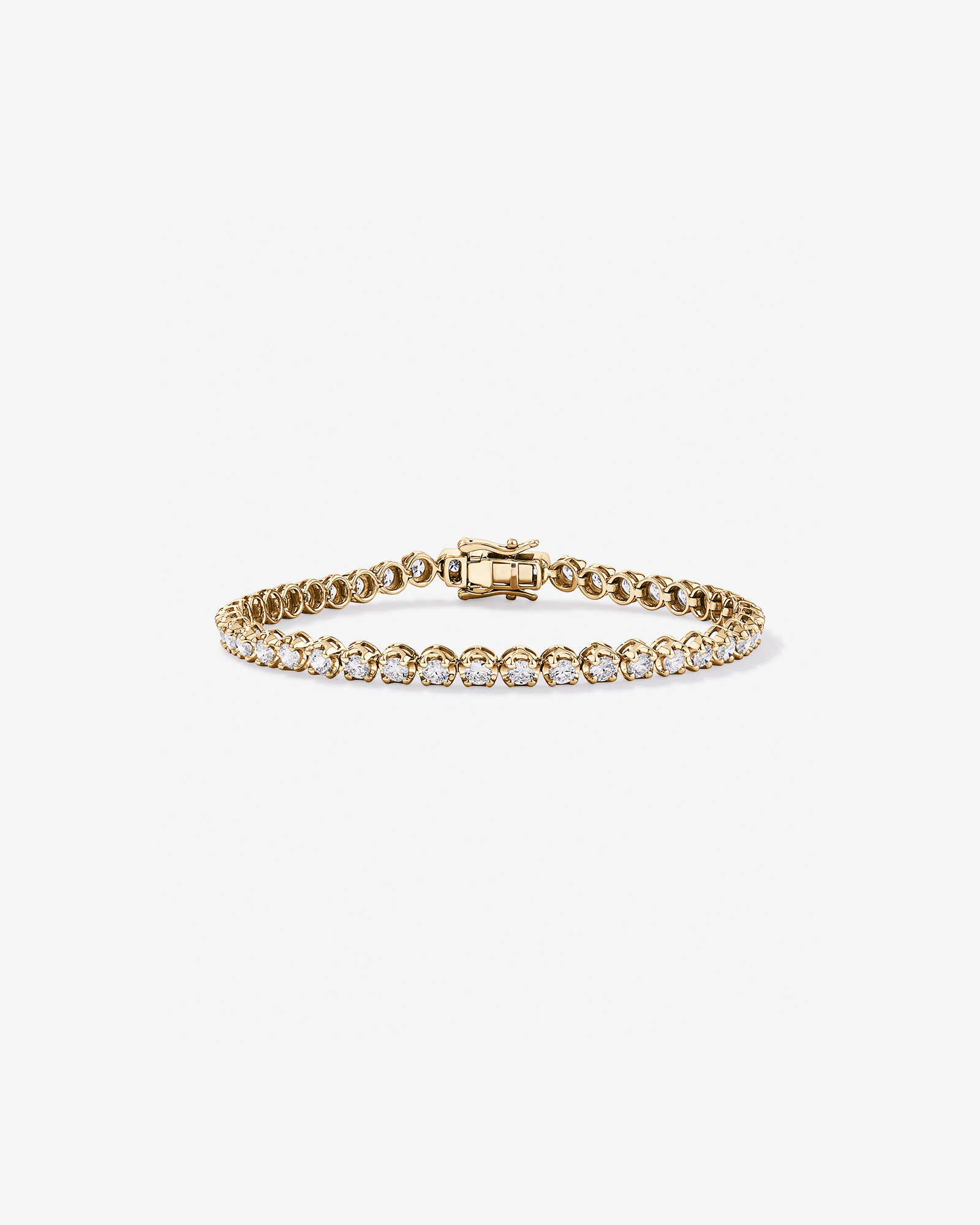 4.00 Carat TW of Laboratory-Grown Diamond Tennis Bracelet in 10kt Yellow Gold