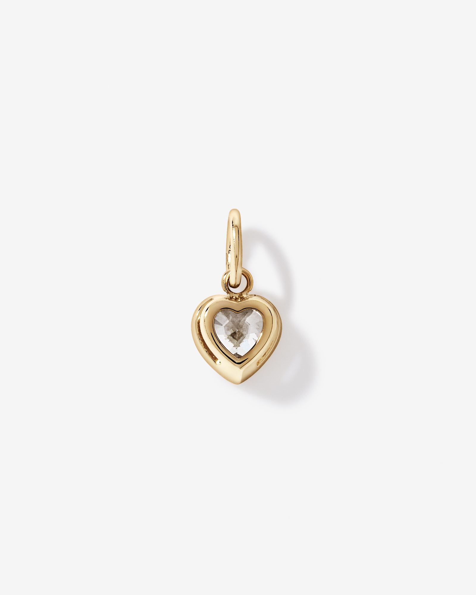 Heart-Cut Cubic Zirconia Pendant in 18kt Yellow Gold Vermeil