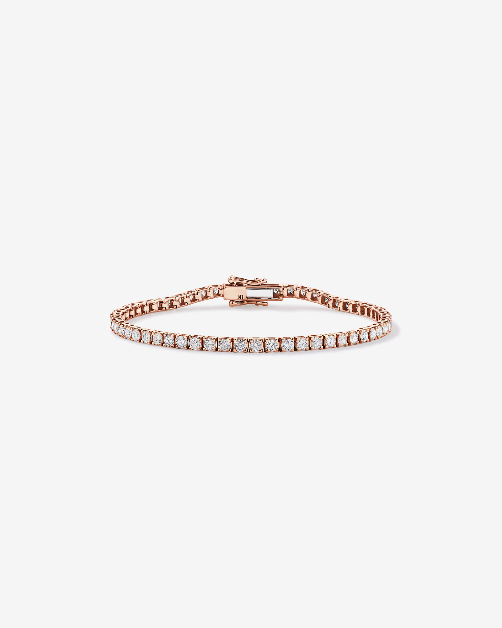 Bracelet de Tennis de 4,00 Carat TW en Diamant en Or Rose 10kt