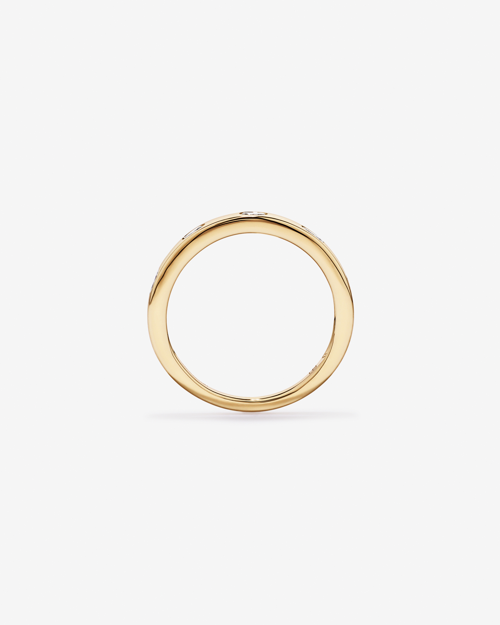 0.22TW Oval Laboratory-Grown Diamond Wedding Band 14kt Yellow Gold