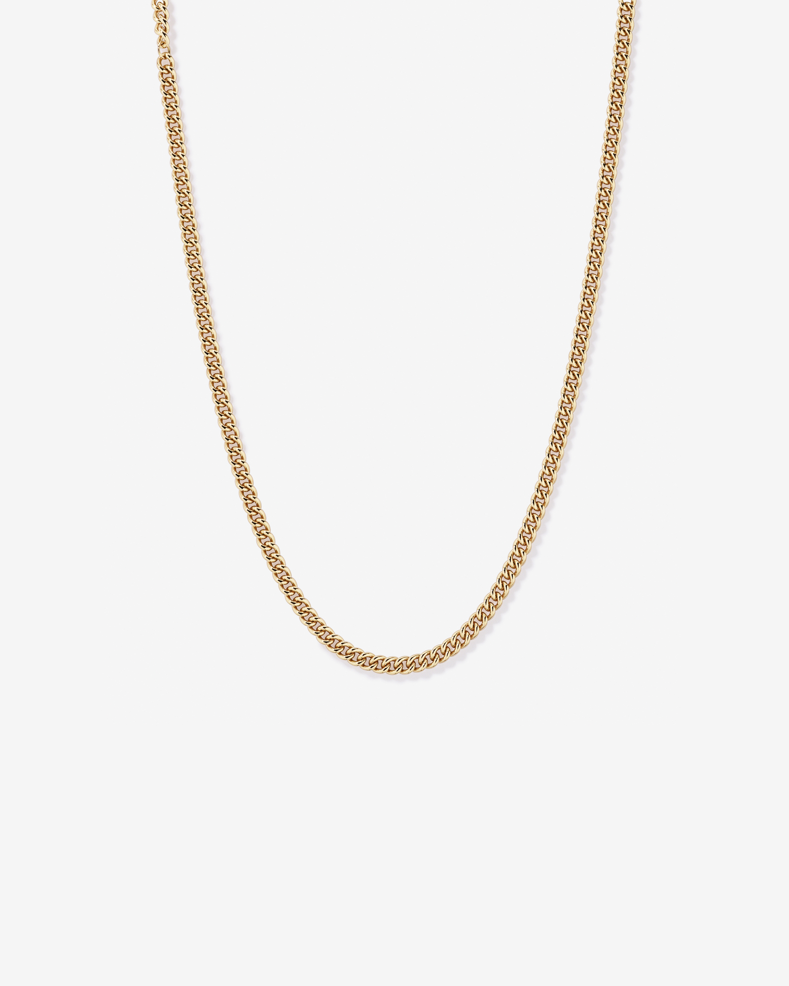 50cm (20") Round Curb Chain in 18kt Vermeil