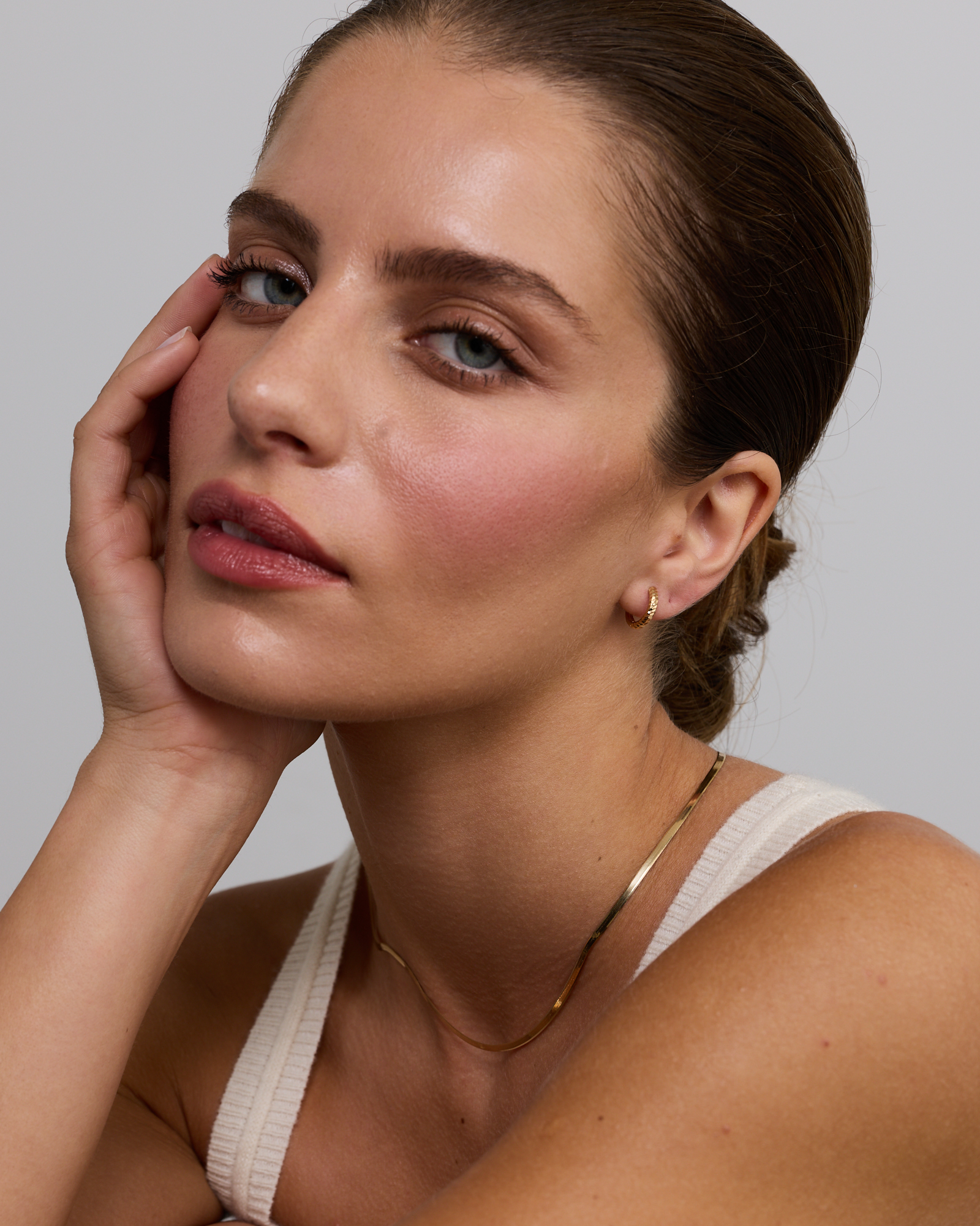 9mm Diamond Cut Huggie Hoop Earrings in 10kt Yellow Gold