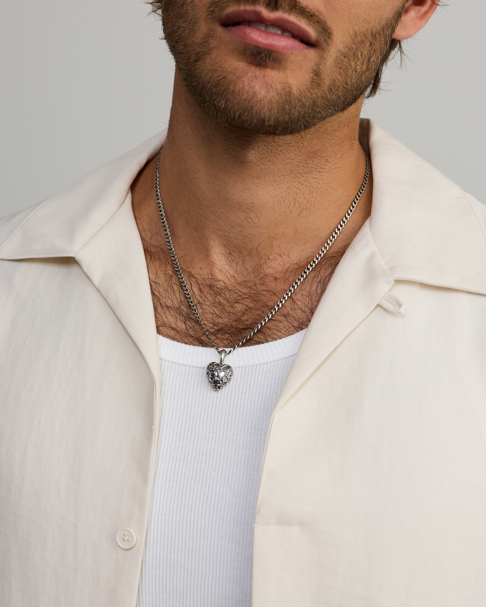 Thorny Heart Pendant in Sterling Silver