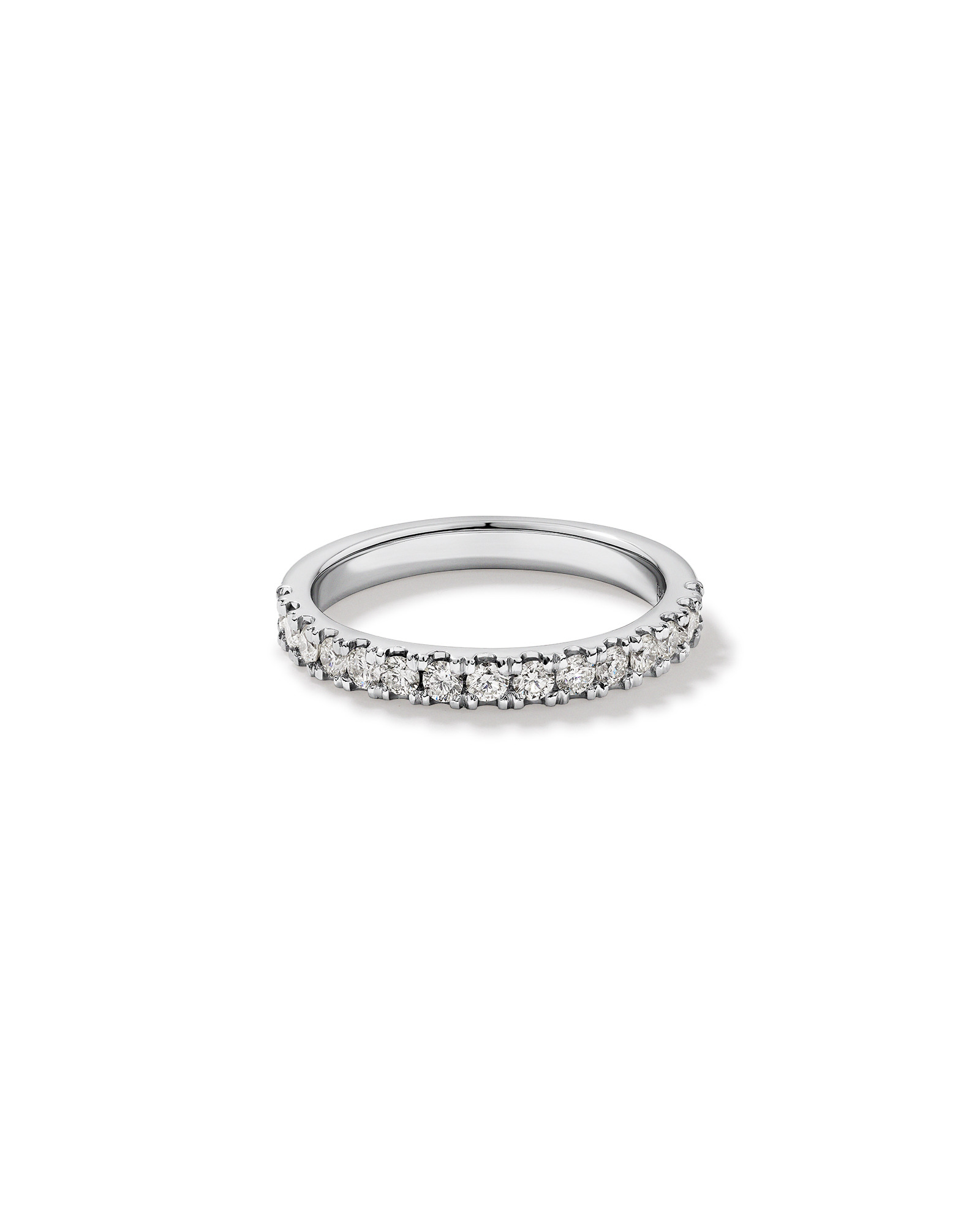 Alliance avec Diamants Ronds Brillants Sertis Griffes de 0,34 Carat TW en Or Blanc 18 kt