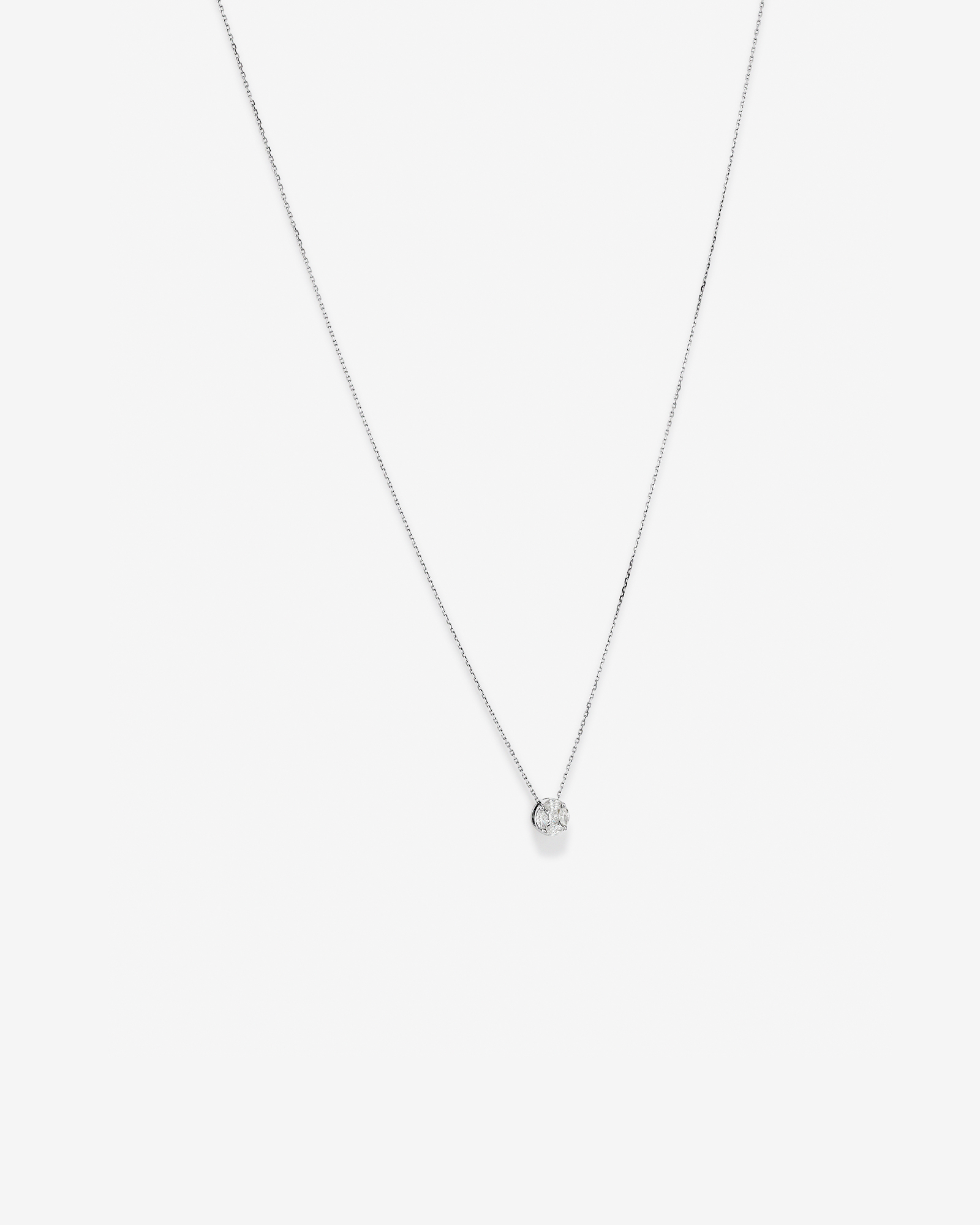 Pendentif de 0,39 carat TW en diamants princesse et marquise en or blanc 10kt