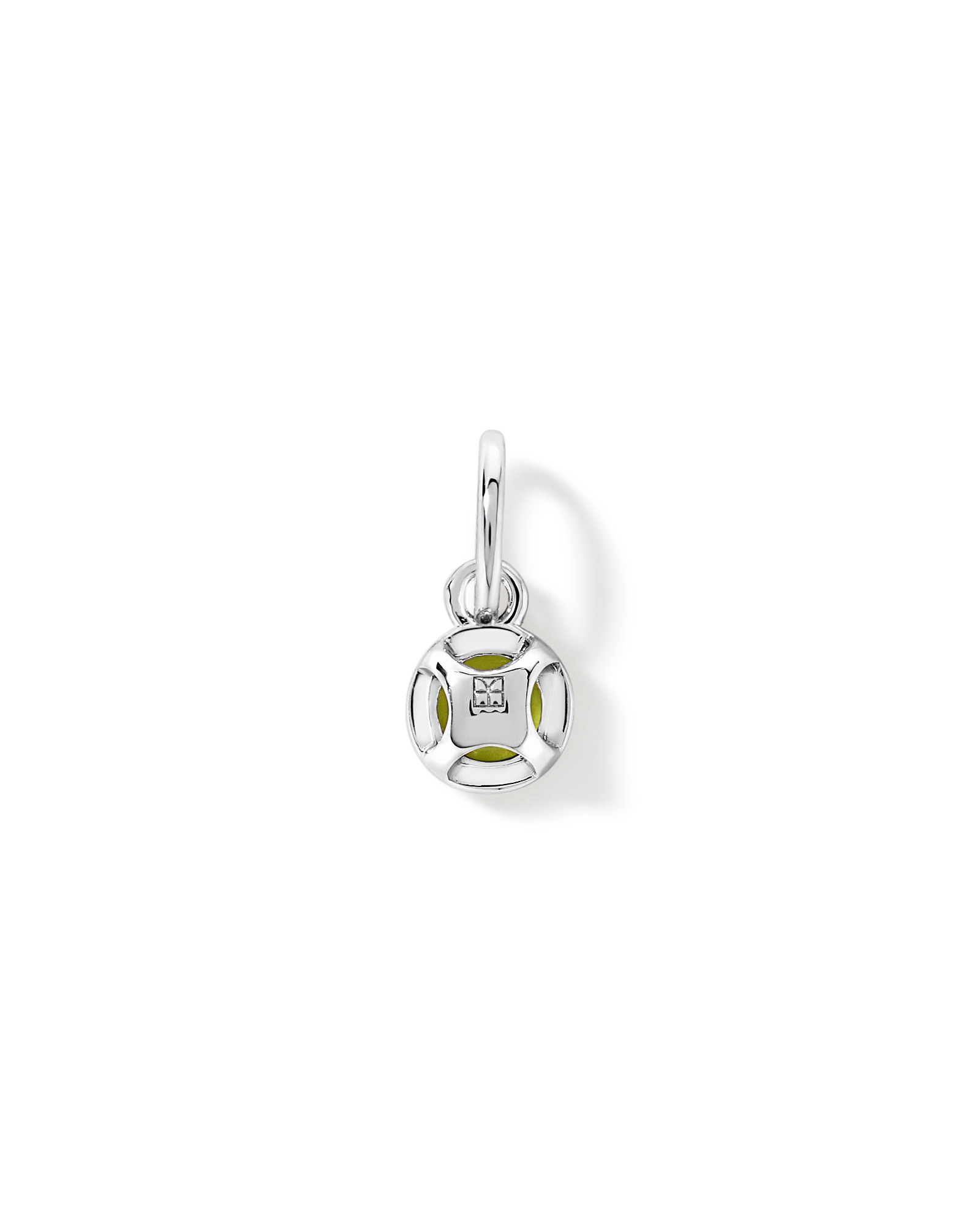 Round Peridot Pendant in Sterling Silver