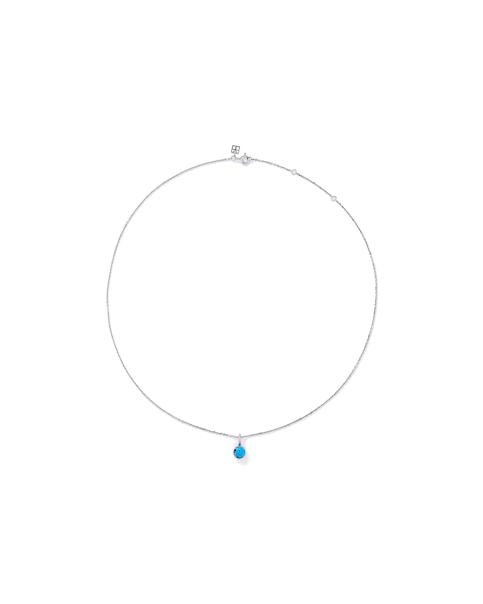 Blue Topaz Necklace & Stud Earring Gift Set in Sterling Silver