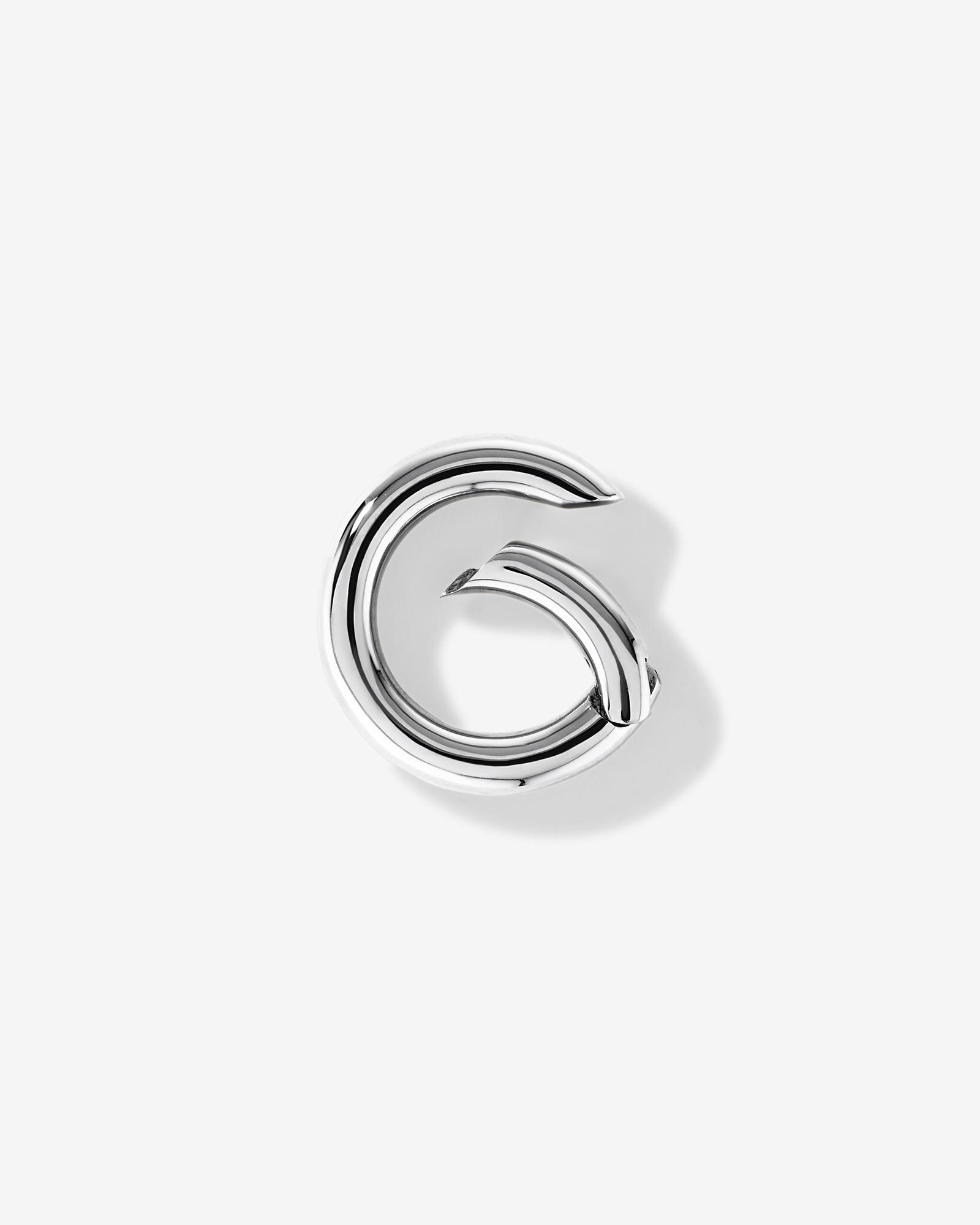 Polished Circle Pendant Connector in Sterling Silver