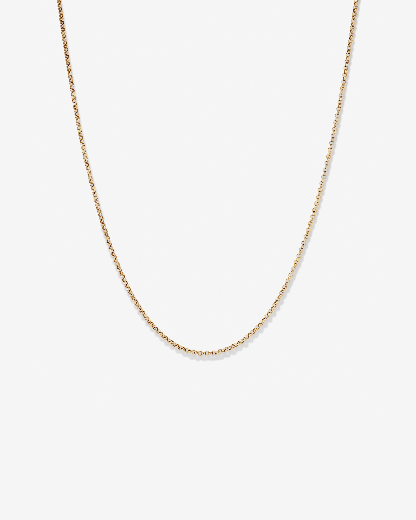 Chaîne belcher creuse de 50 cm en or jaune 10 K