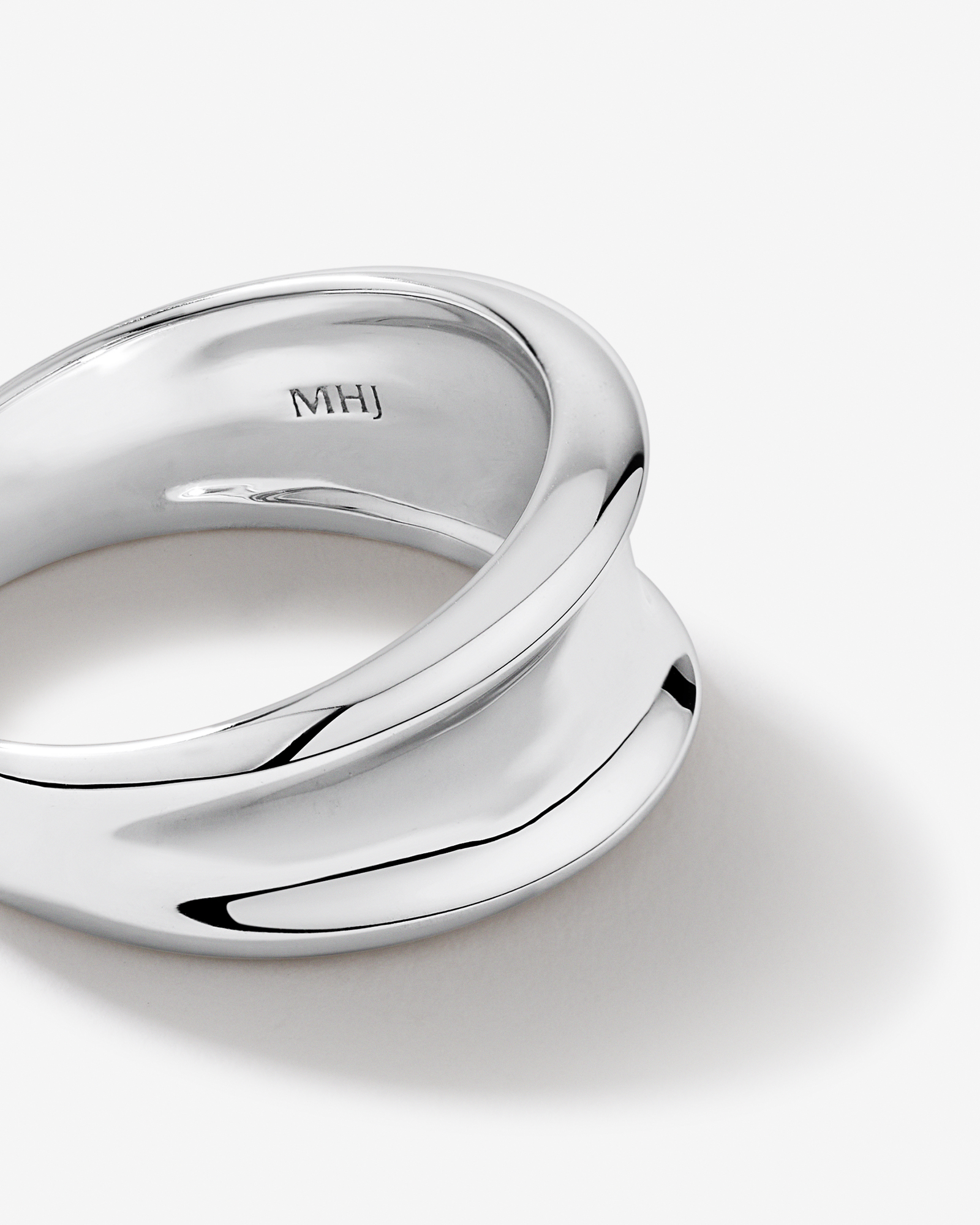 Wide Flared Ring in Sterling Silver