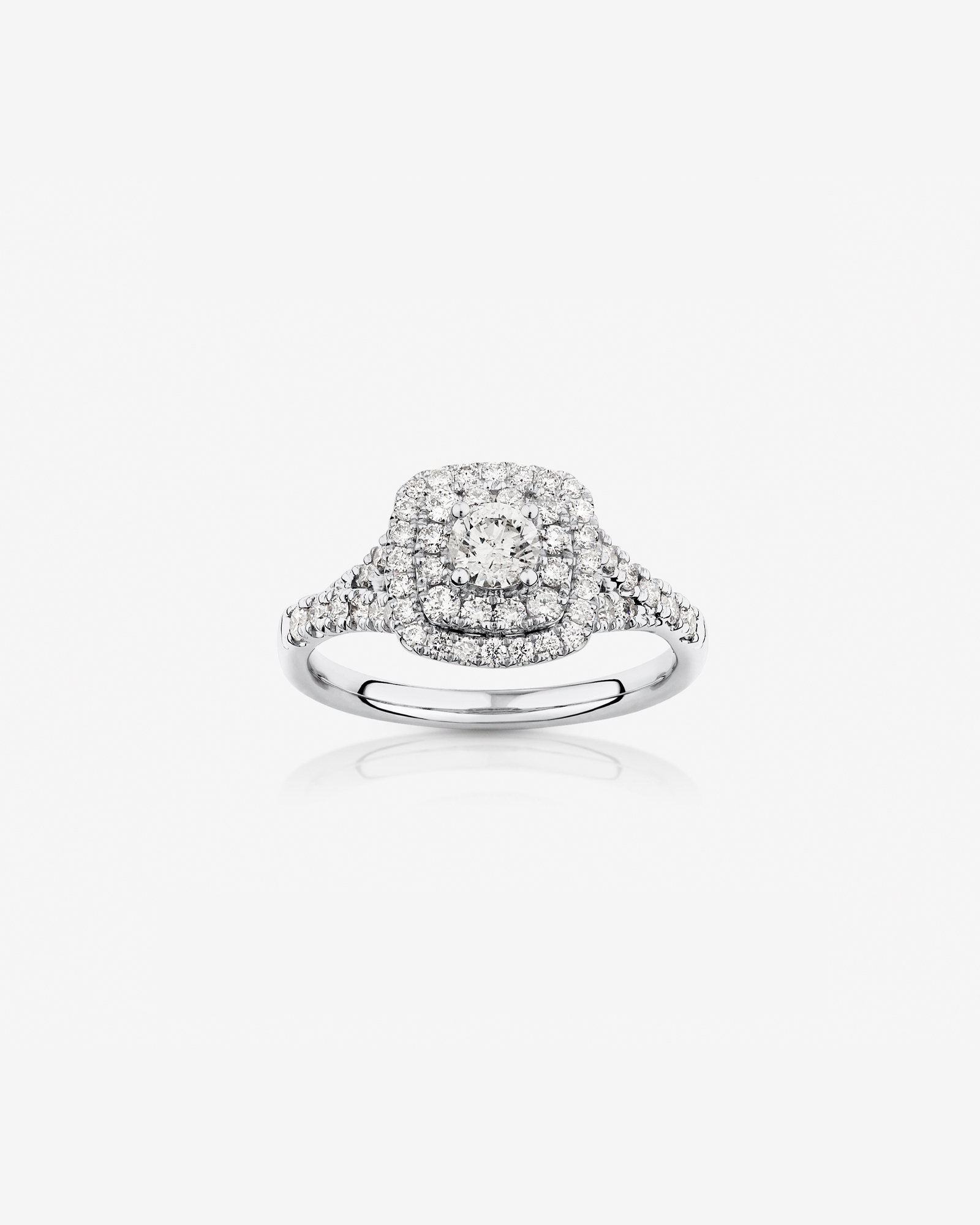 Bridal Set with 1.18 Carat TW of Diamonds in 14kt White Gold