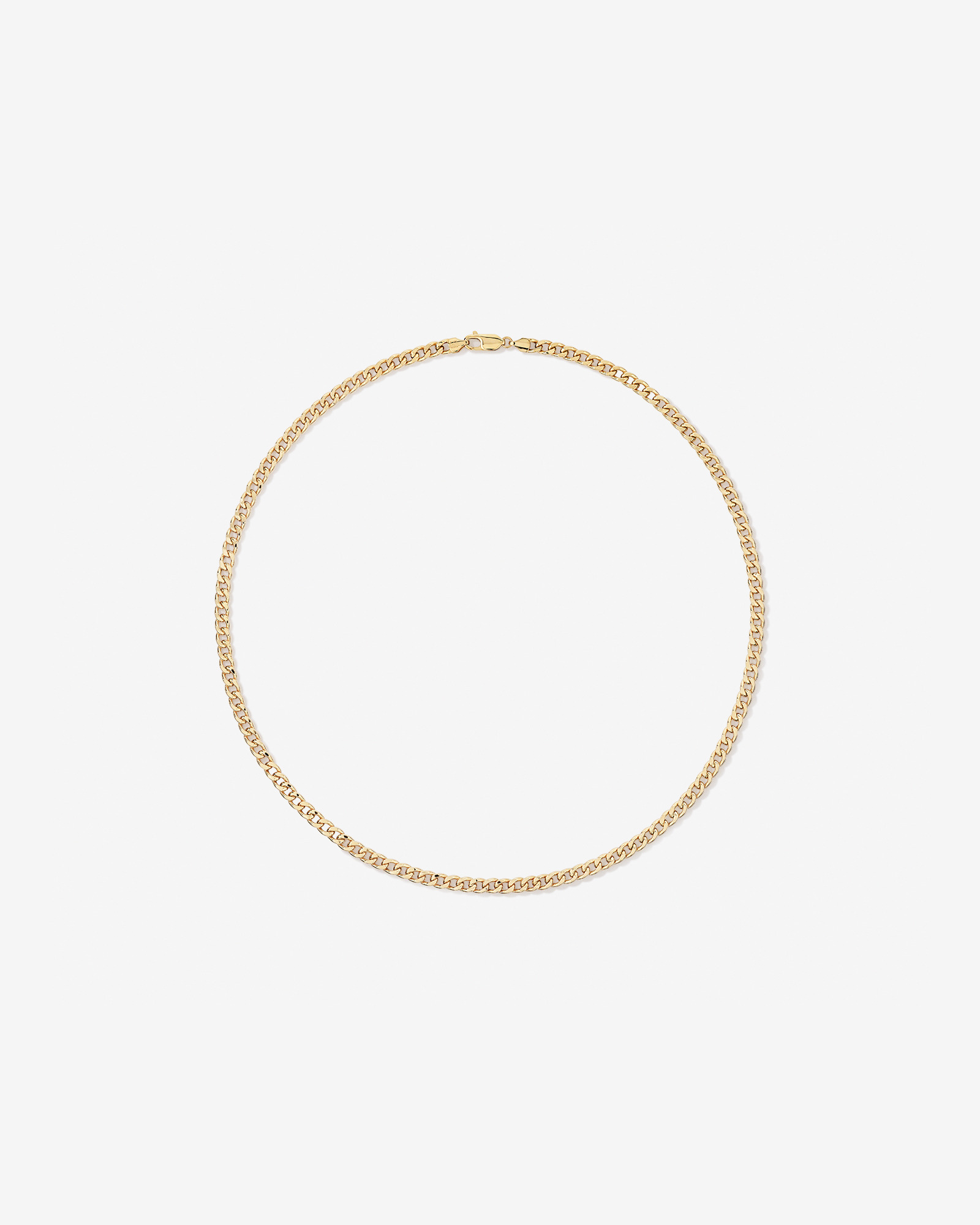 50cm (22") 5.5mm Width Semi Solid Diamond Cut Curb Chain in 10kt Gold