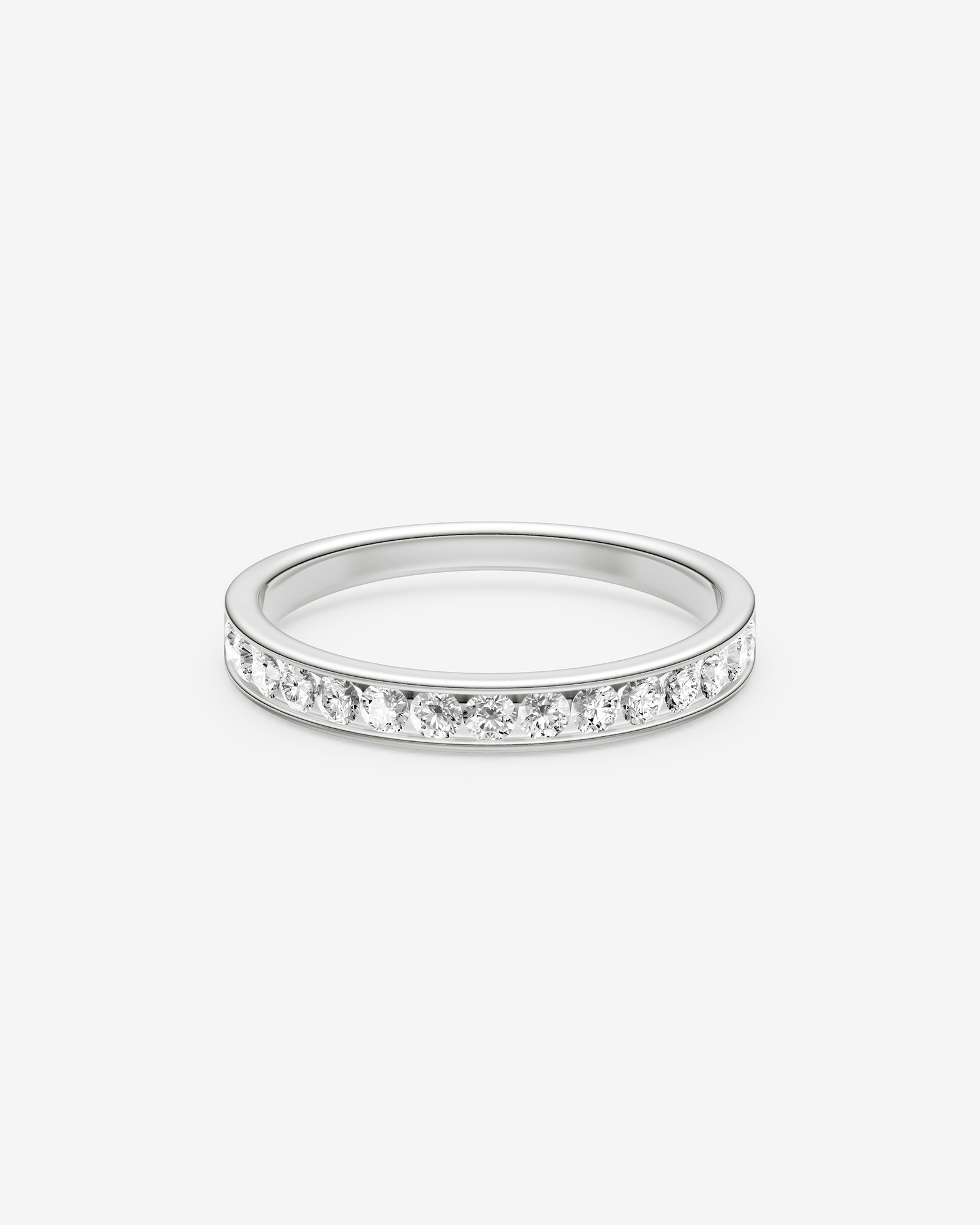 0.50 Carat TW Round Brilliant Third Channel Set Ring 18kt White Gold
