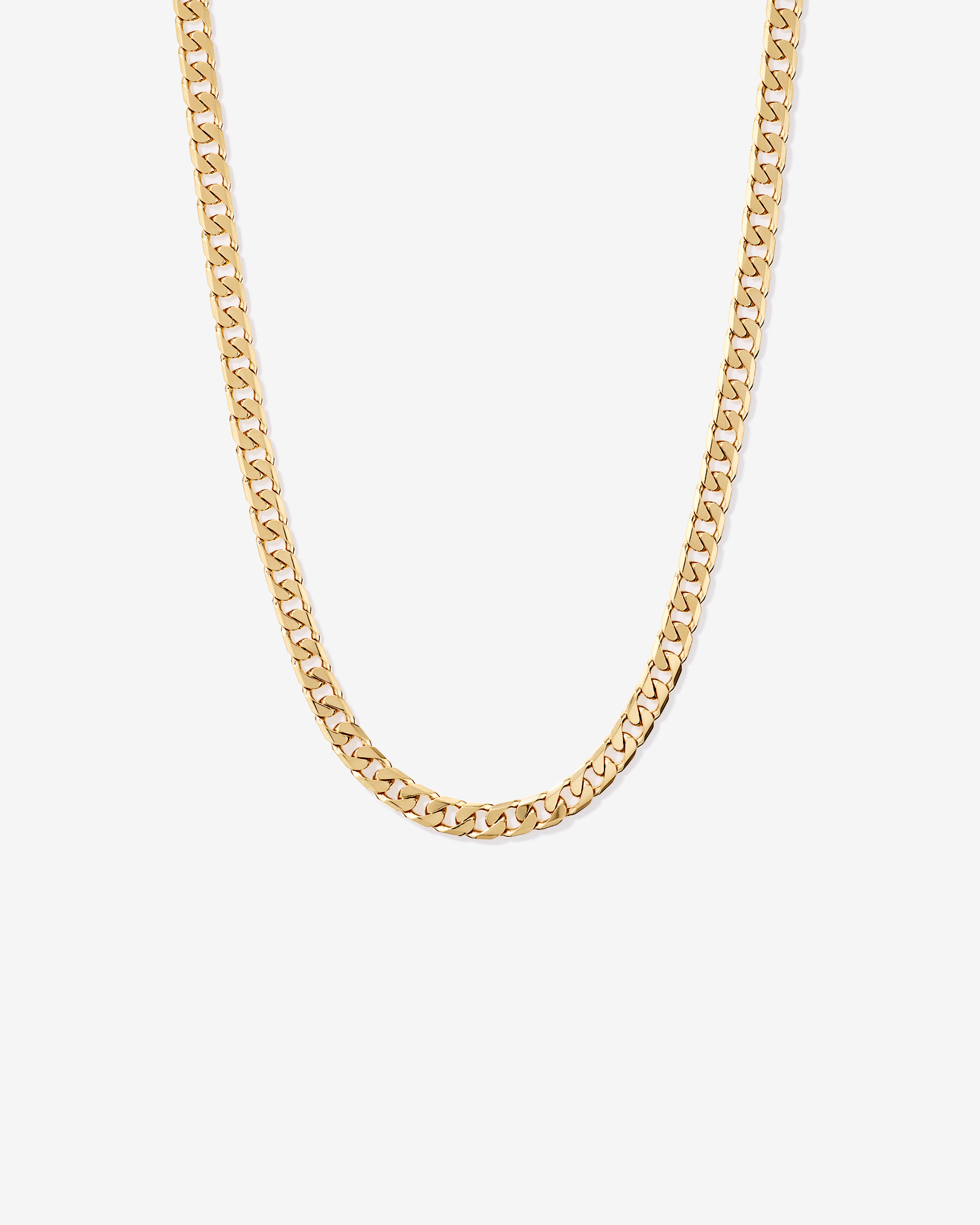 50cm (20") 8mm Curb Chain in 18kt Vermeil