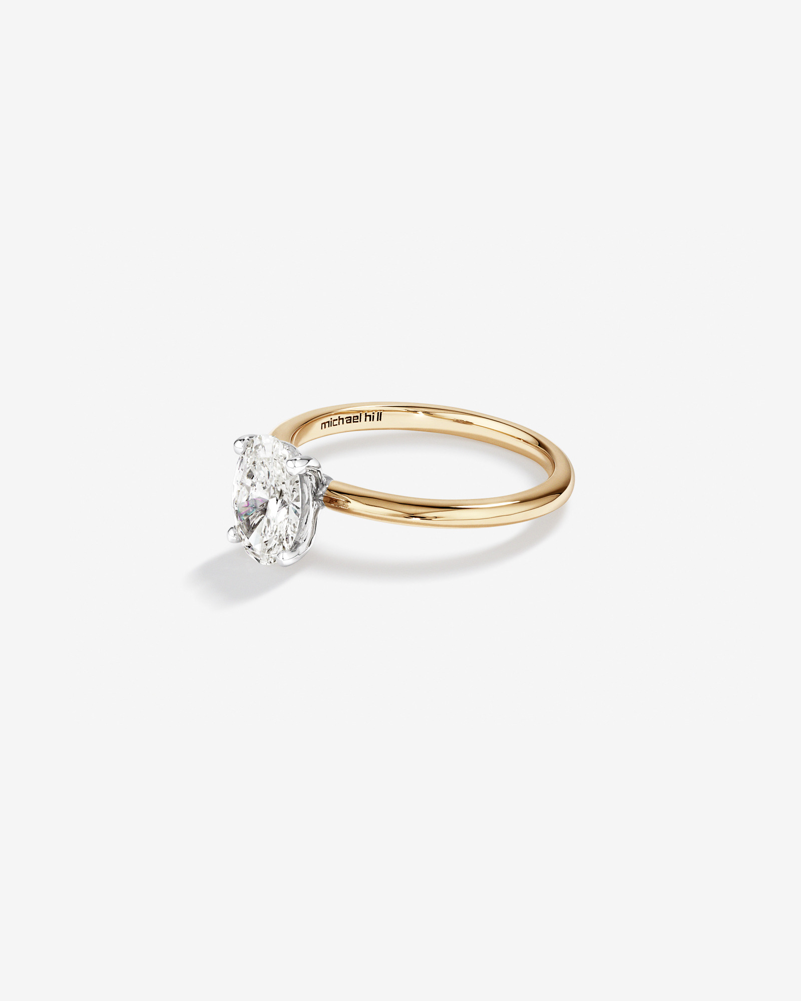 1.25 Carat TW Oval Laboratory-Grown Diamond Solitaire Engagement Ring 14kt Yellow and White Gold