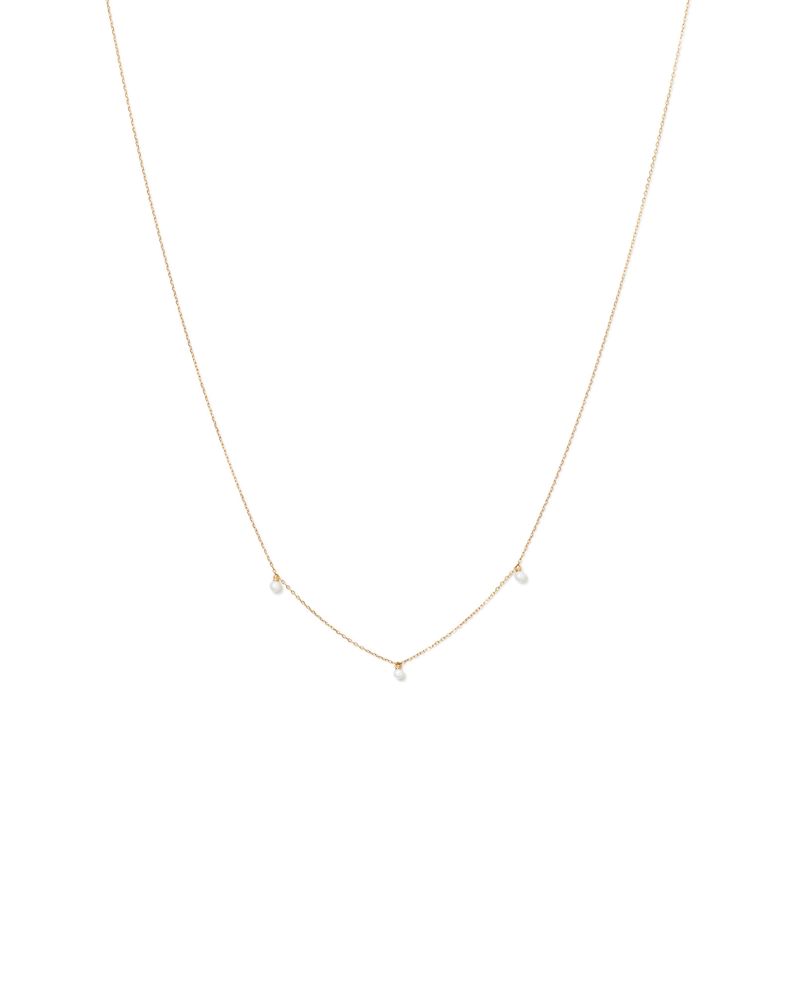 Collier de station de perles d’eau douce cultivées en or jaune 10 carats