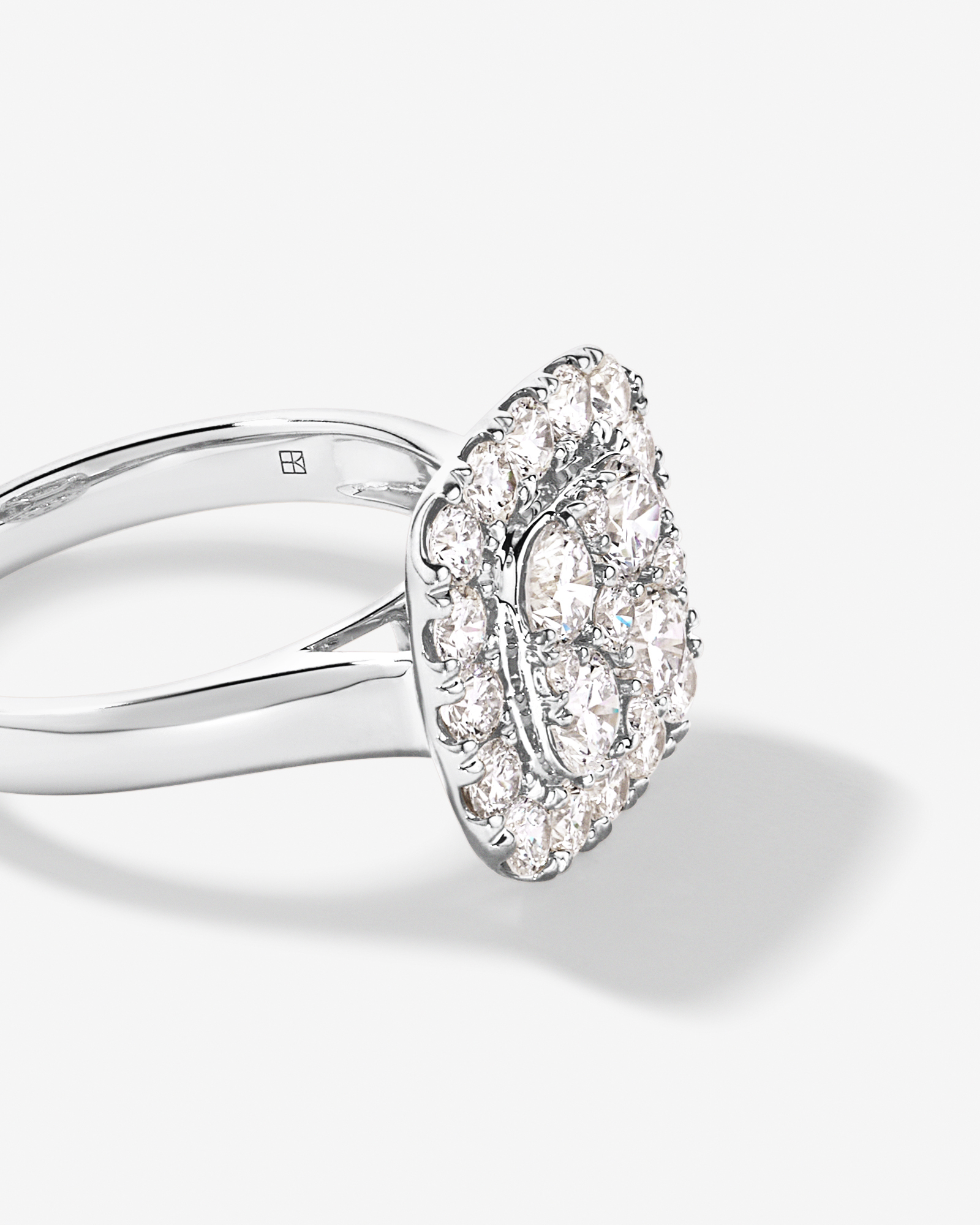 2.00 Carat TW Laboratory-Grown Diamond Cluster Ring 10kt Gold