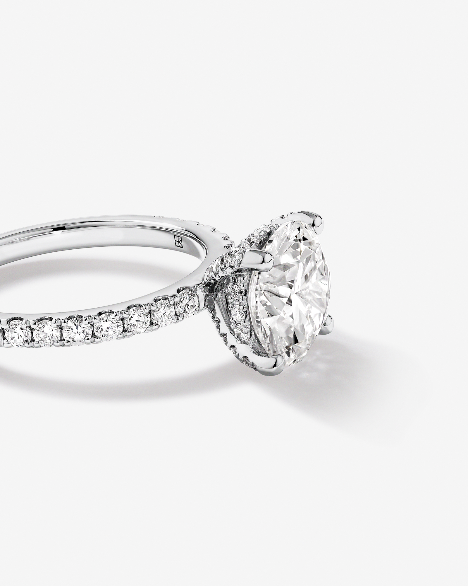 3.50 Carat TW Round Brilliant Laboratory-Grown Diamond Engagement Ring 18kt White Gold