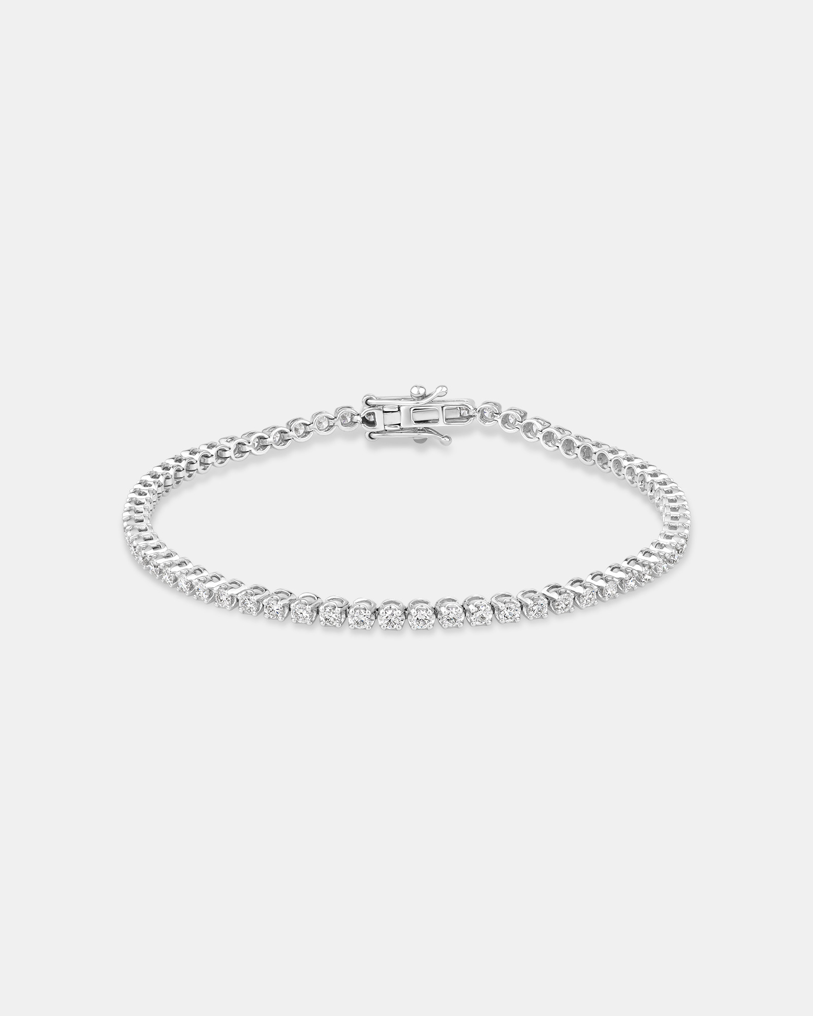 Carat TW Laboratory-Grown Diamond Tennis Bracelet set in 10kt White Gold