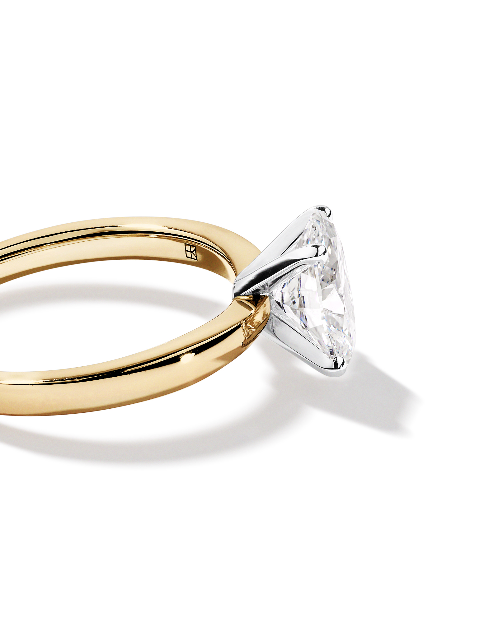 Carat TW Oval Cut Lab-Grown Diamond Solitaire Engagement Ring 14kt Yellow and White Gold