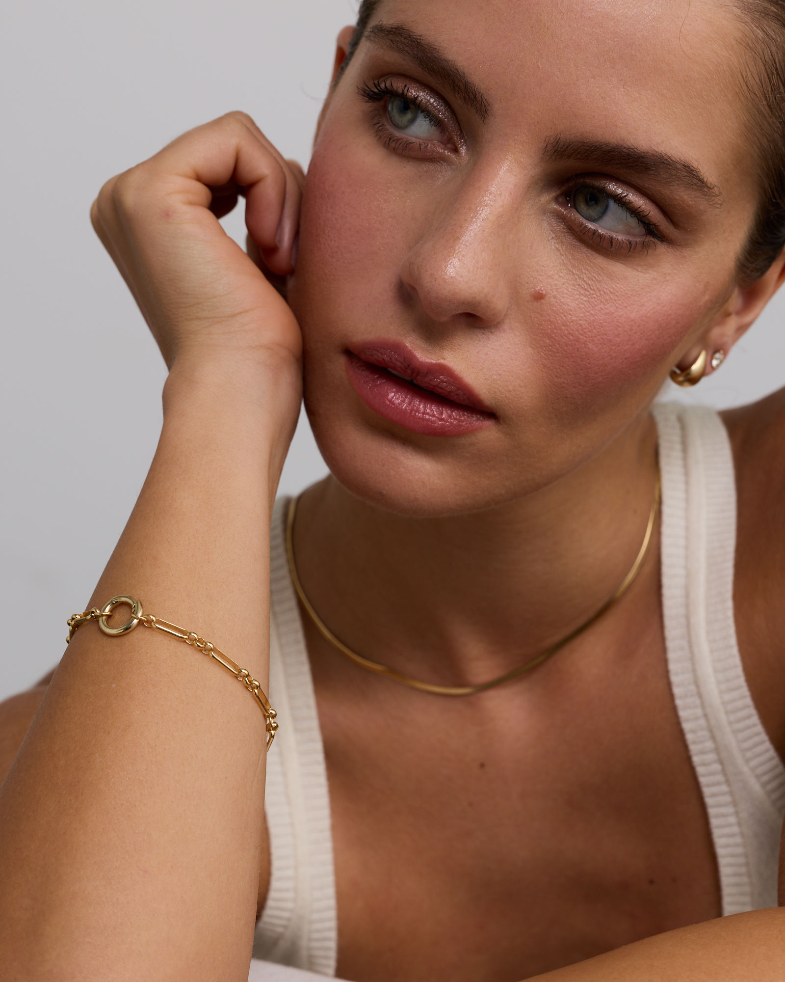 18cm (7") Solid Open Bracelet in 10ct Yellow Gold