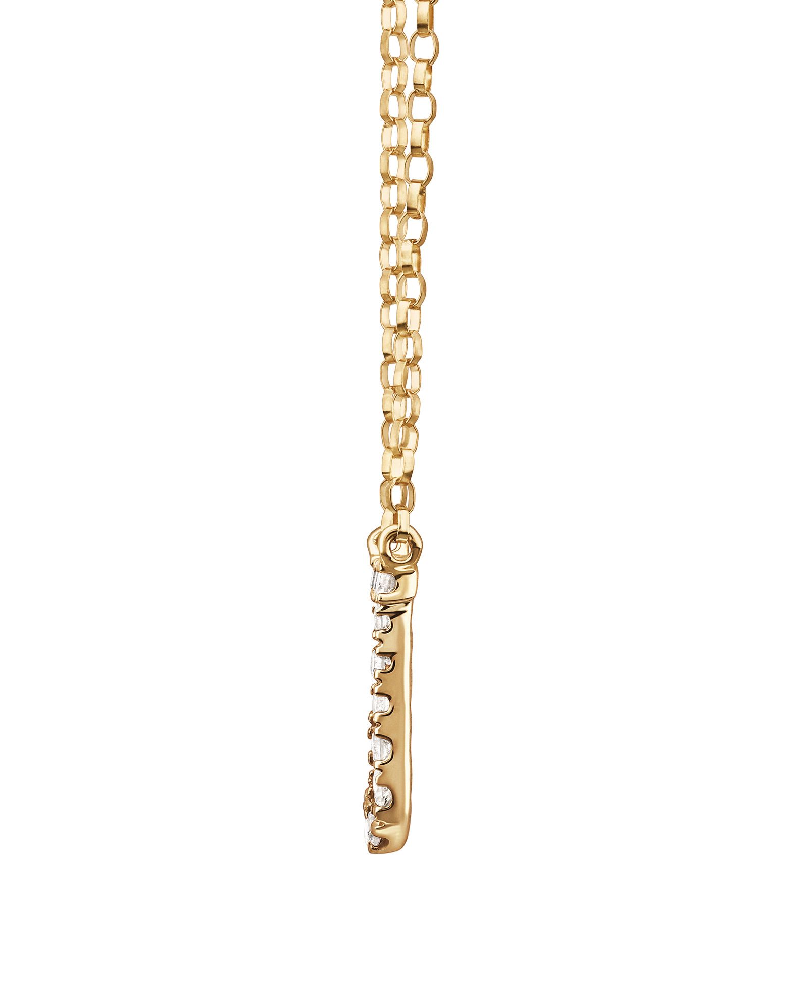 "J" Initial Necklace with 0.10 Carat TW of Diamonds in 10kt Yellow Gold