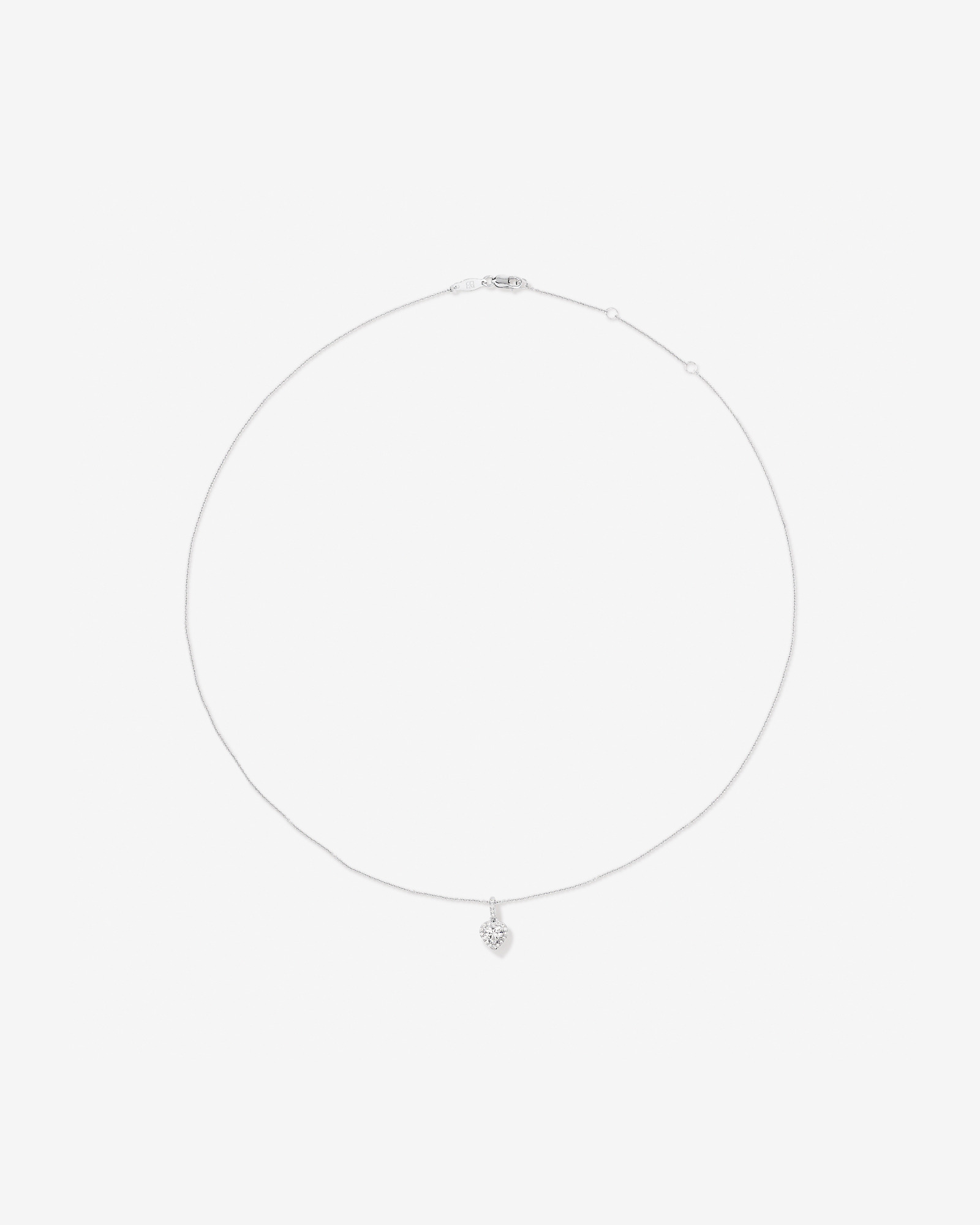 Heart Shape Cubic Zirconia Halo Pendant Necklace in Sterling Silver