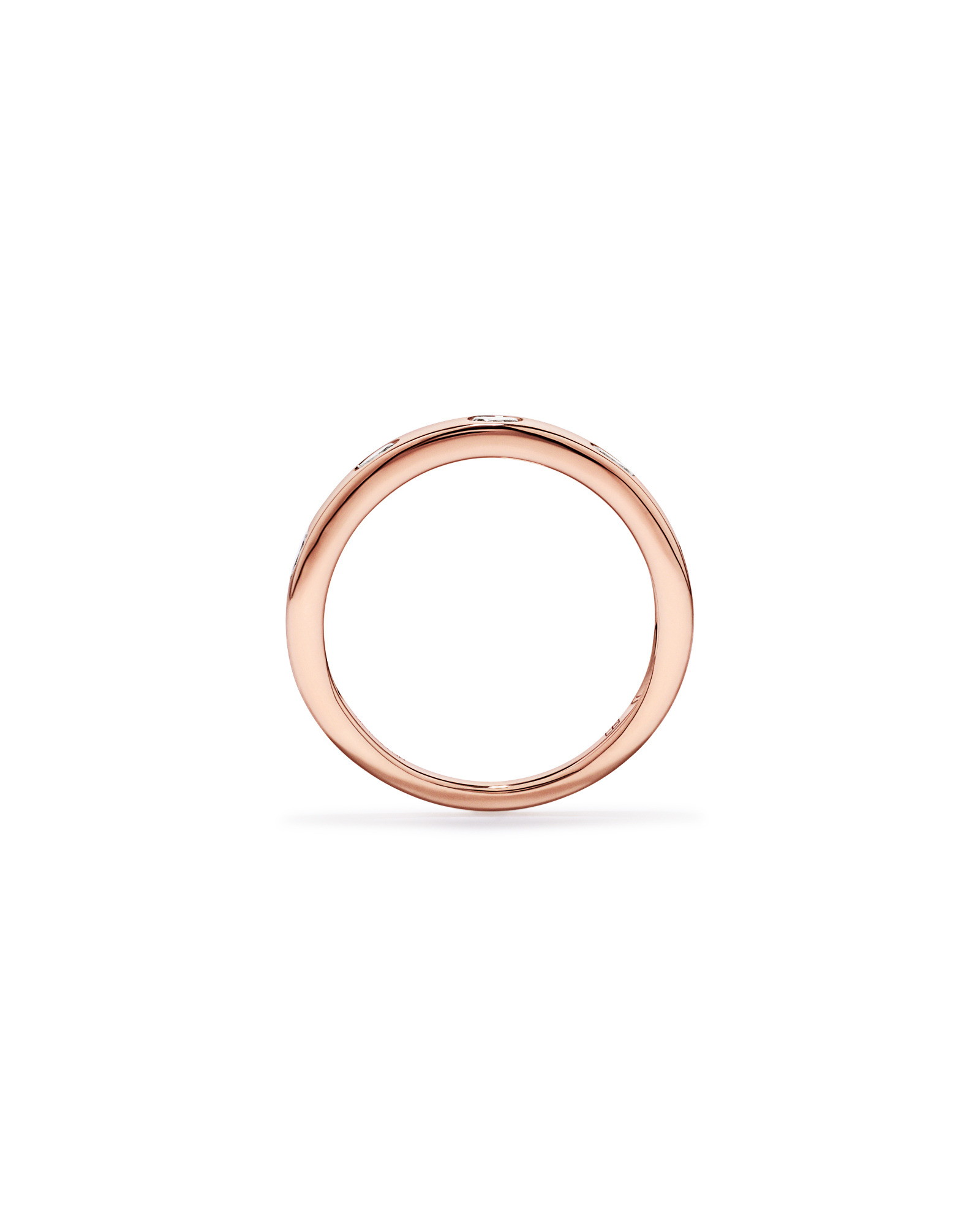 0.22TW Oval Laboratory-Grown Diamond Wedding Band 14kt Rose Gold
