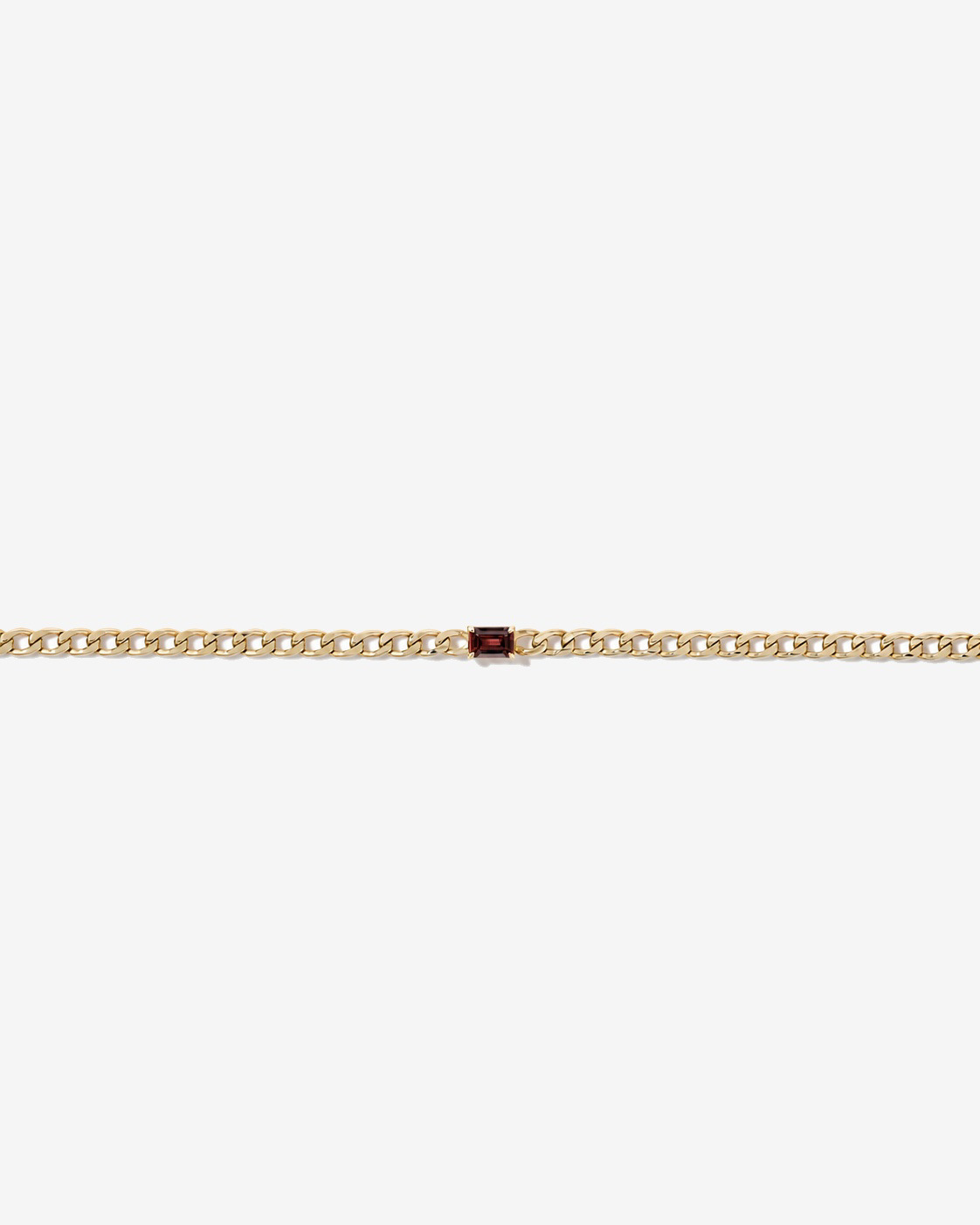 Bracelet gourmette Grenat en or jaune 10 ct