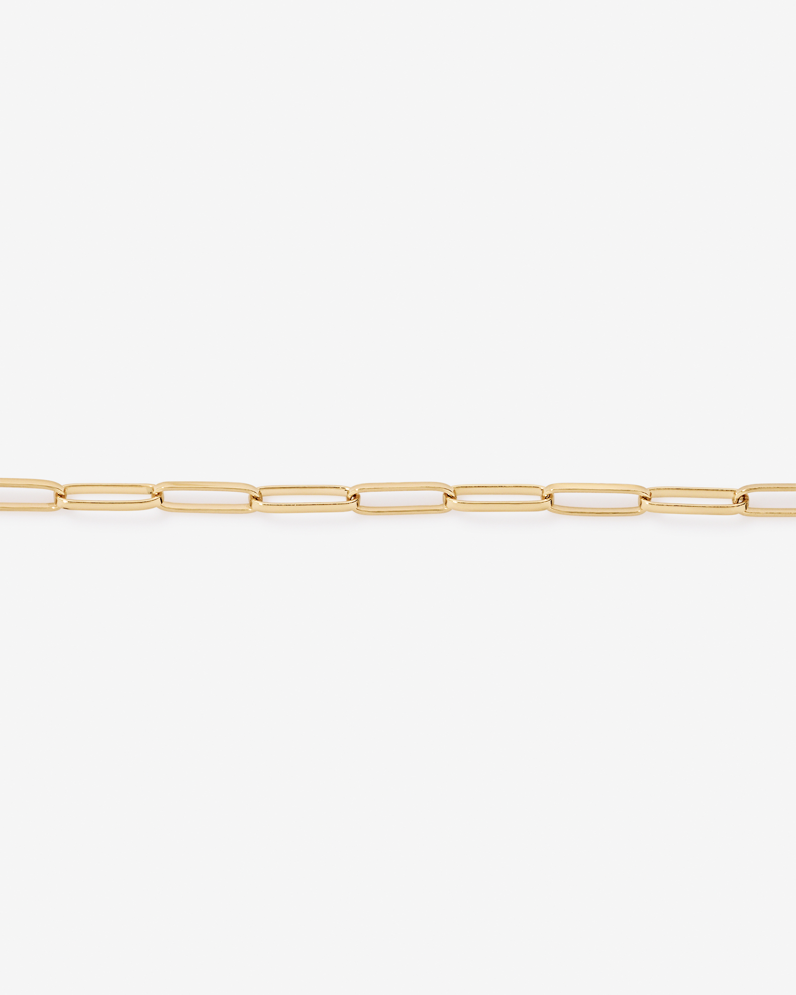 50cm (20") Square Paperclip Open Chain in 18 Karat Yellow Gold Vermeil